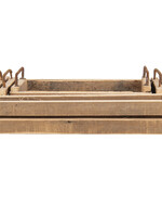 Clayre & Eef Decoratief dienblad (set van 3) 40*25*11/35*16*10/25*7*10 cm 6H2007