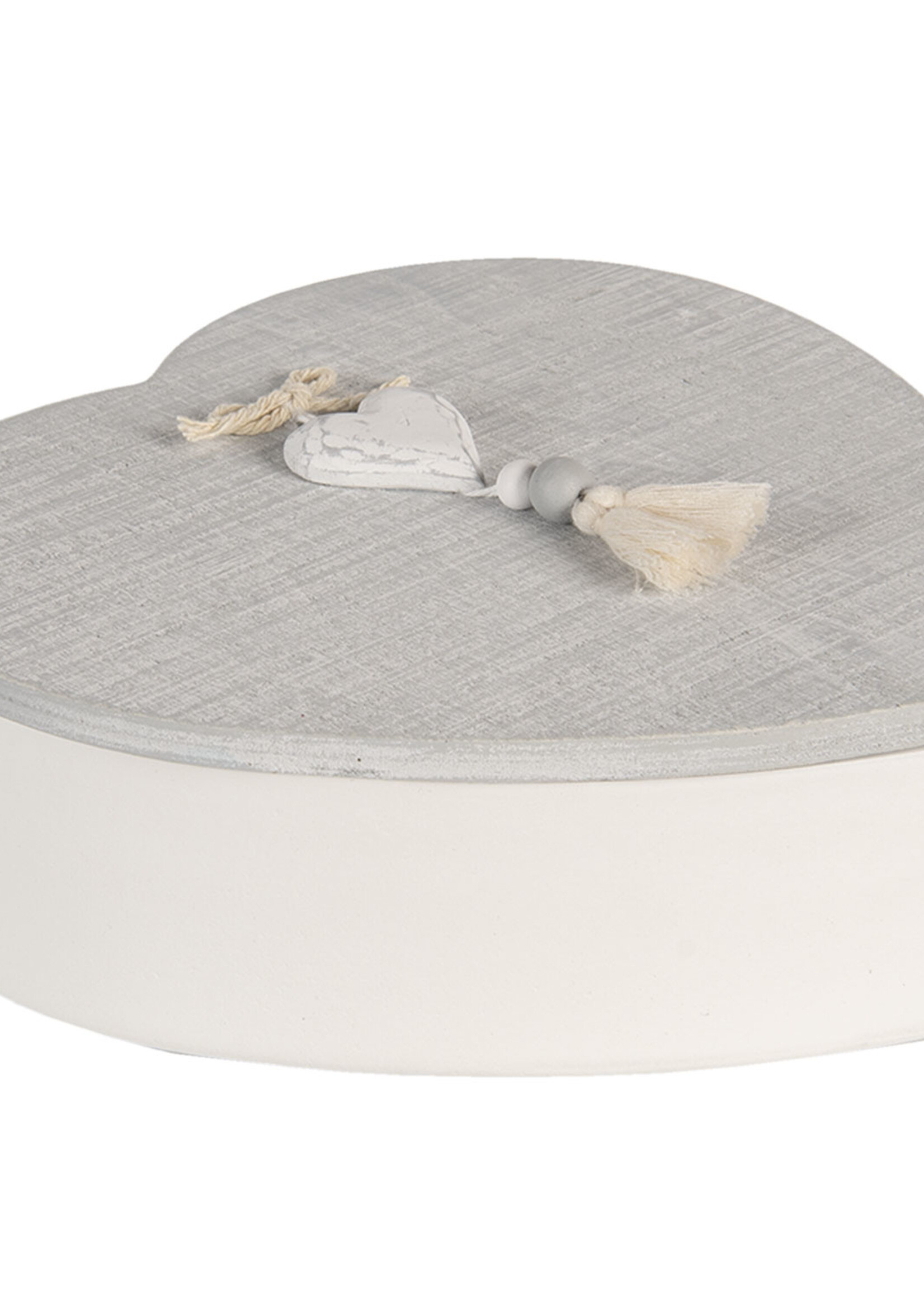 Clayre & Eef Doos hartvorm 18*18*6 cm 6H2028