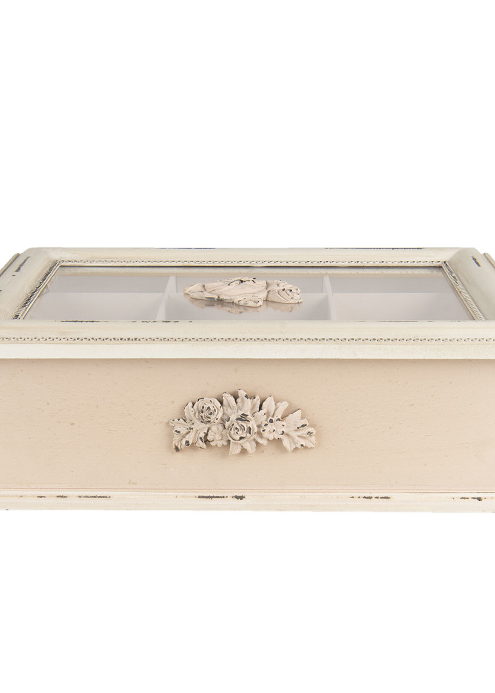 Clayre & Eef Boîte à thé (9 compartiments) 32*26*9 cm 6H2029