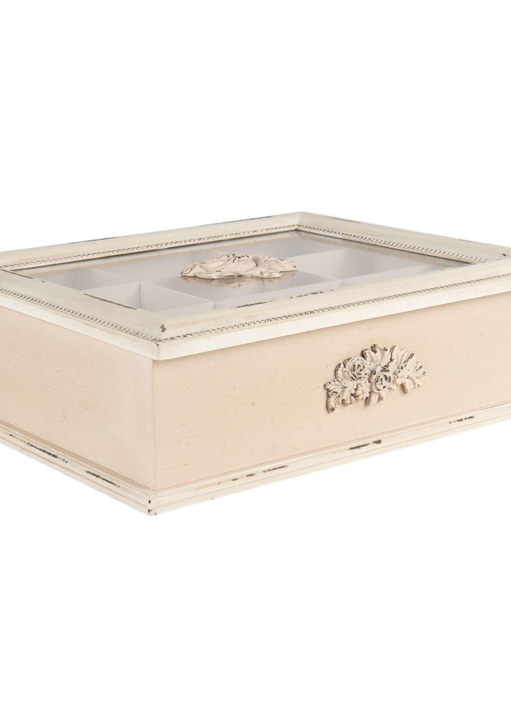 Clayre & Eef Boîte à thé (9 compartiments) 32*26*9 cm 6H2029