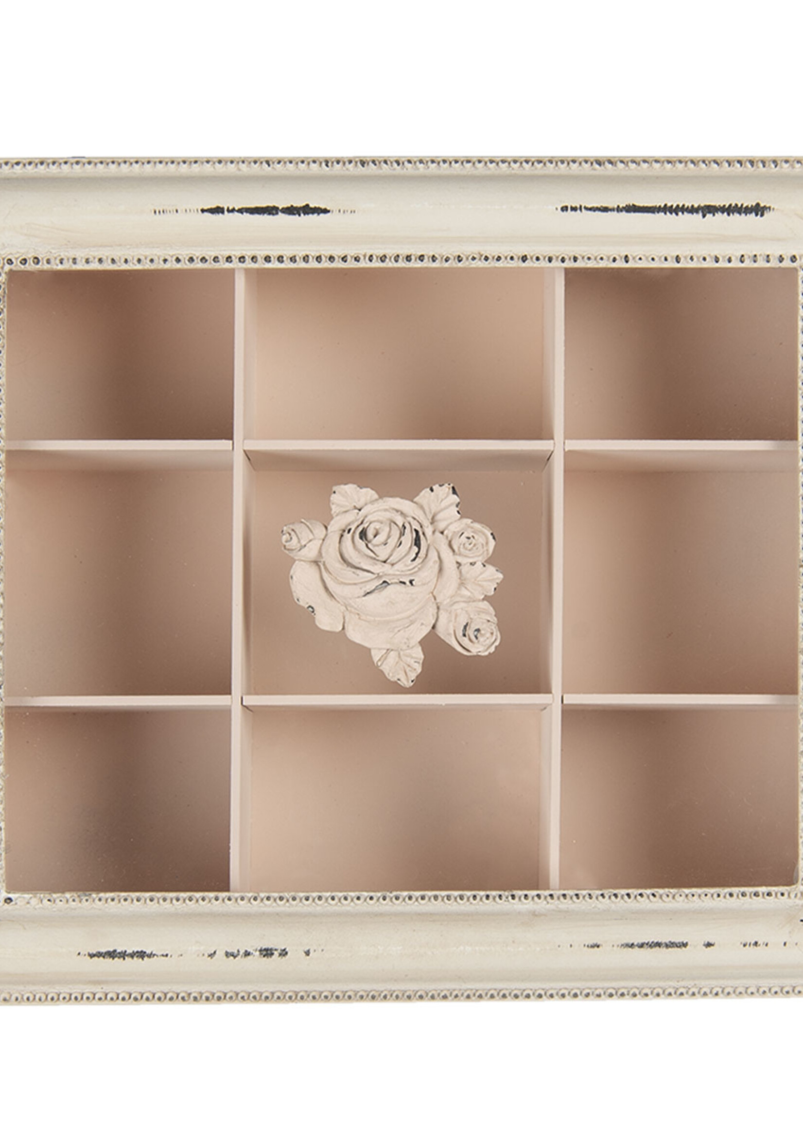 Clayre & Eef Theedoos (9 vaks) 32*26*9 cm 6H2029