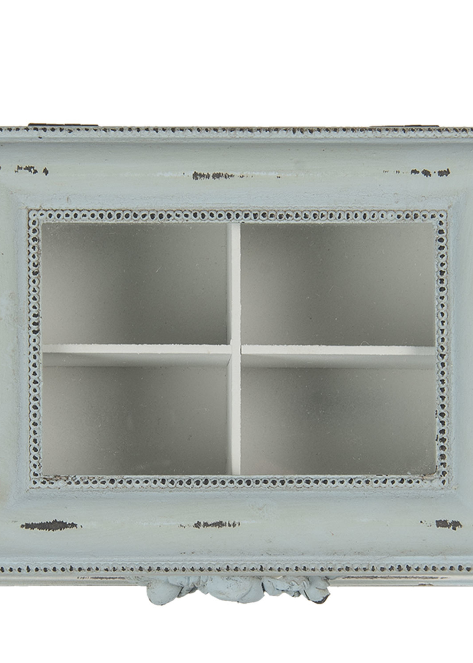 Clayre & Eef Theedoos (4 vaks) 20*17*9 cm 6H2030