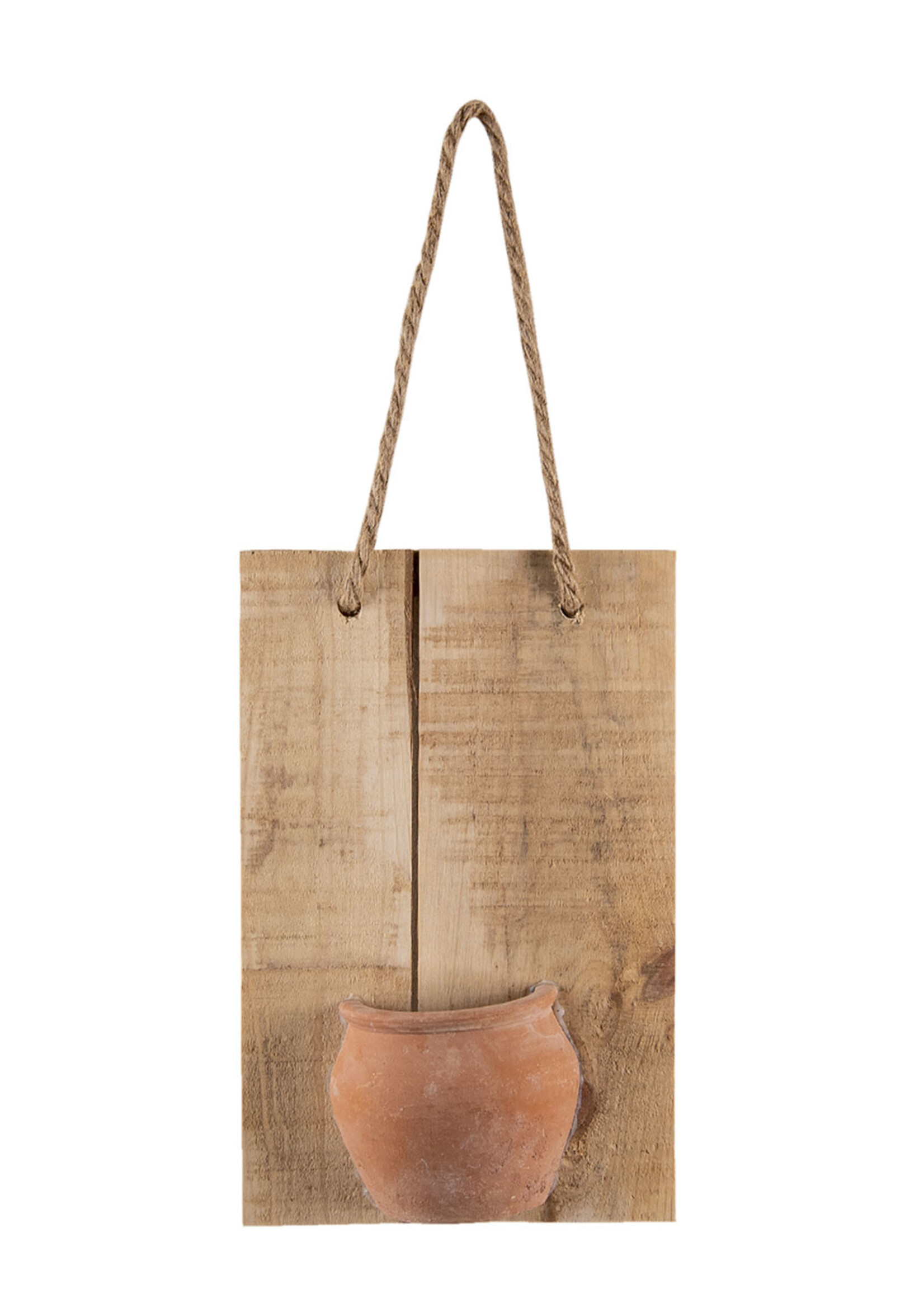 Clayre & Eef Broodplank decoratie met potje 18*11*28 cm 6H2044