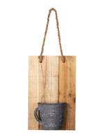 Clayre & Eef Broodplank decoratie met potje 18*11*28 cm 6H2045