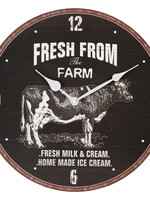 Clayre & Eef Wandklok Ø 34*3 cm / 1*AA 6KL0585