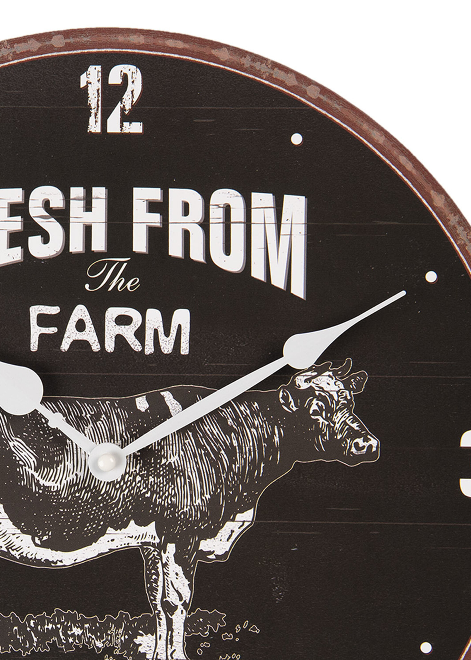 Clayre & Eef Wandklok Ø 34*3 cm / 1*AA 6KL0585