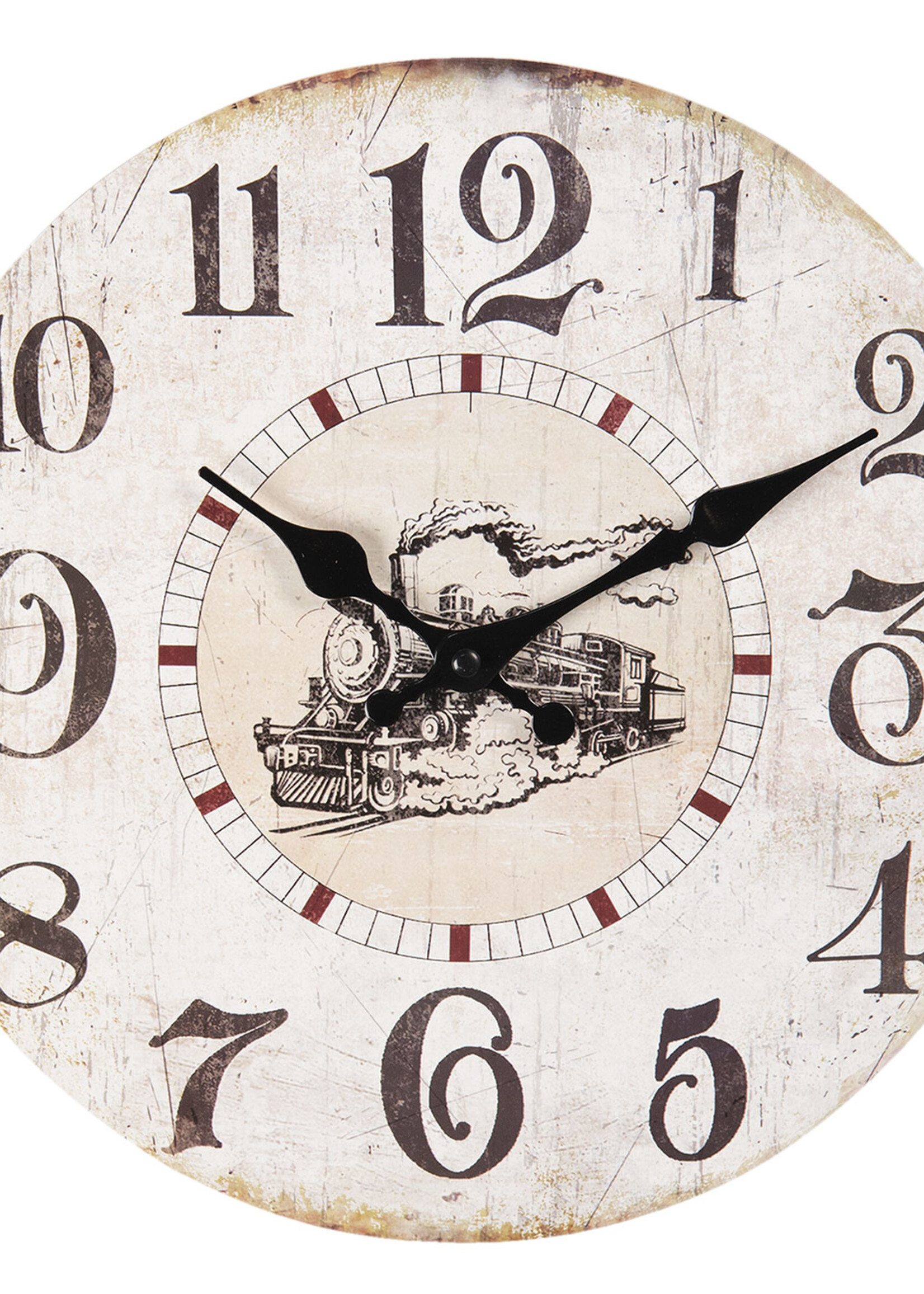 Clayre & Eef Horloge murale Ø 30*3 cm / 1*AA 6KL0597