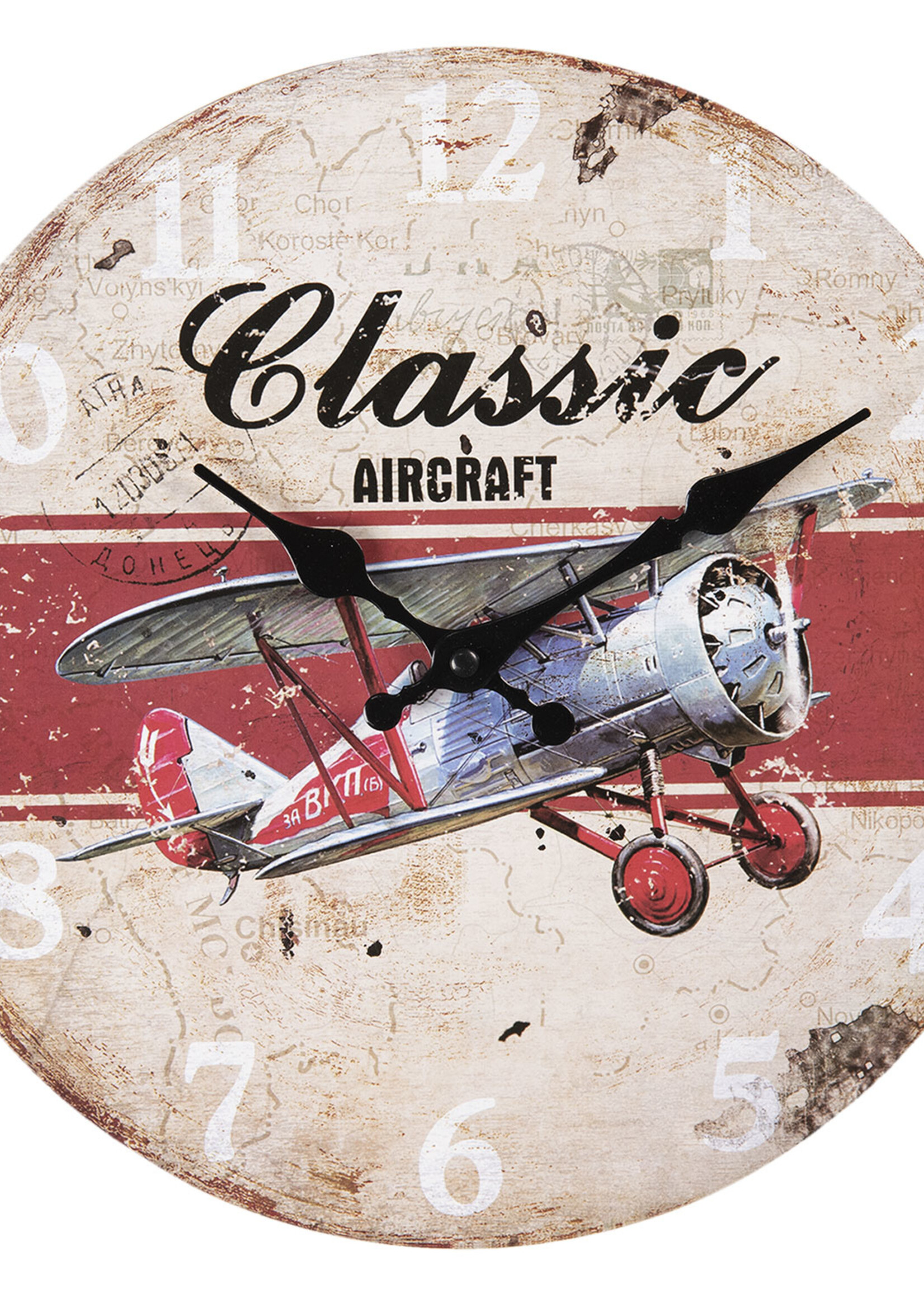 Clayre & Eef Wandklok Ø 30*3 cm / 1*AA 6KL0598