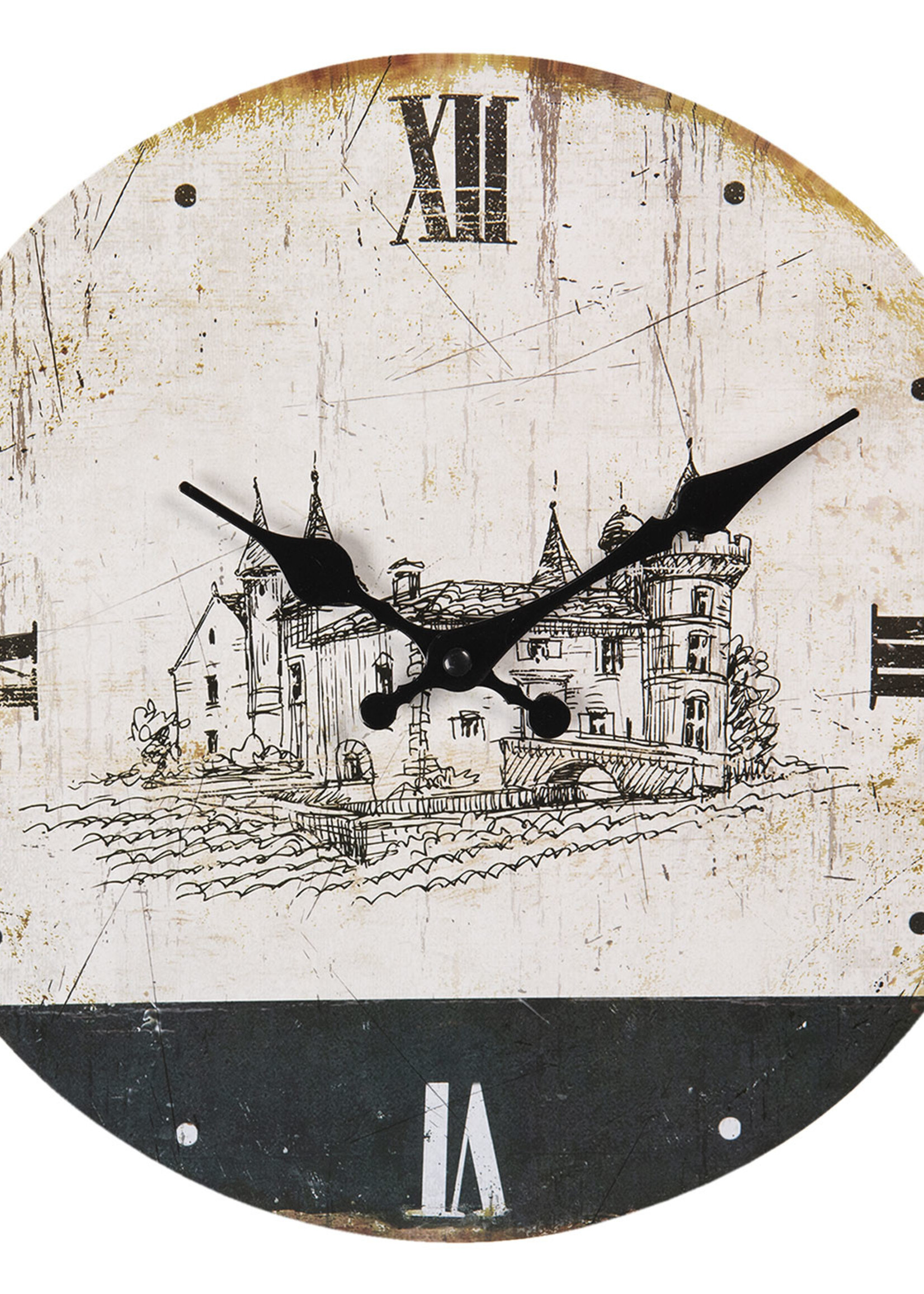 Clayre & Eef Horloge murale Ø 30*3 cm / 1*AA 6KL0599