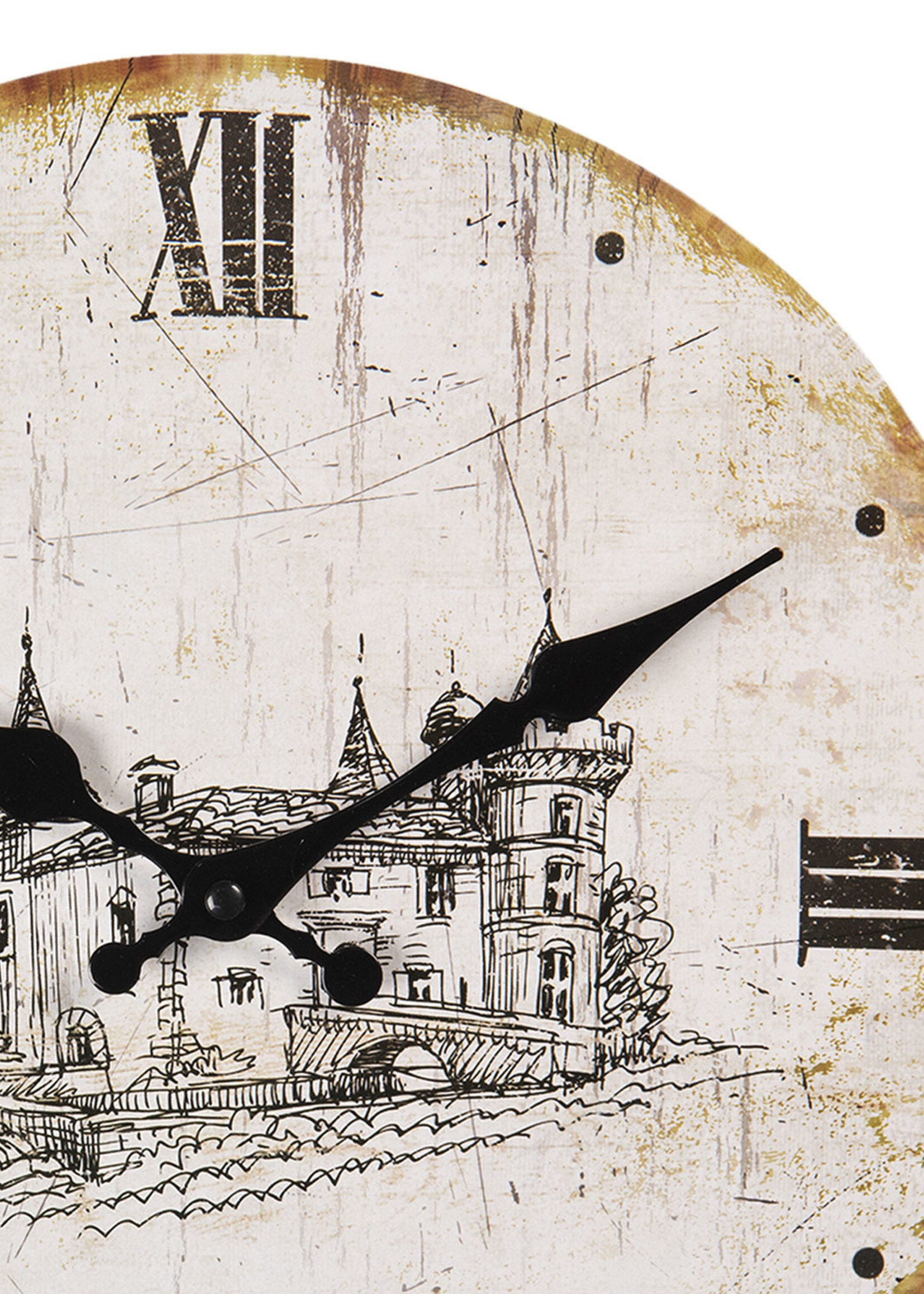 Clayre & Eef Wandklok Ø 30*3 cm / 1*AA 6KL0599