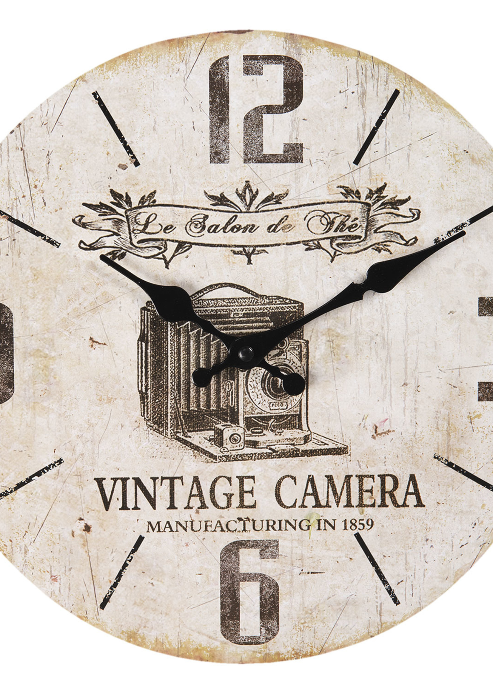 Clayre & Eef Wandklok Ø 30*3 cm / 1*AA 6KL0601