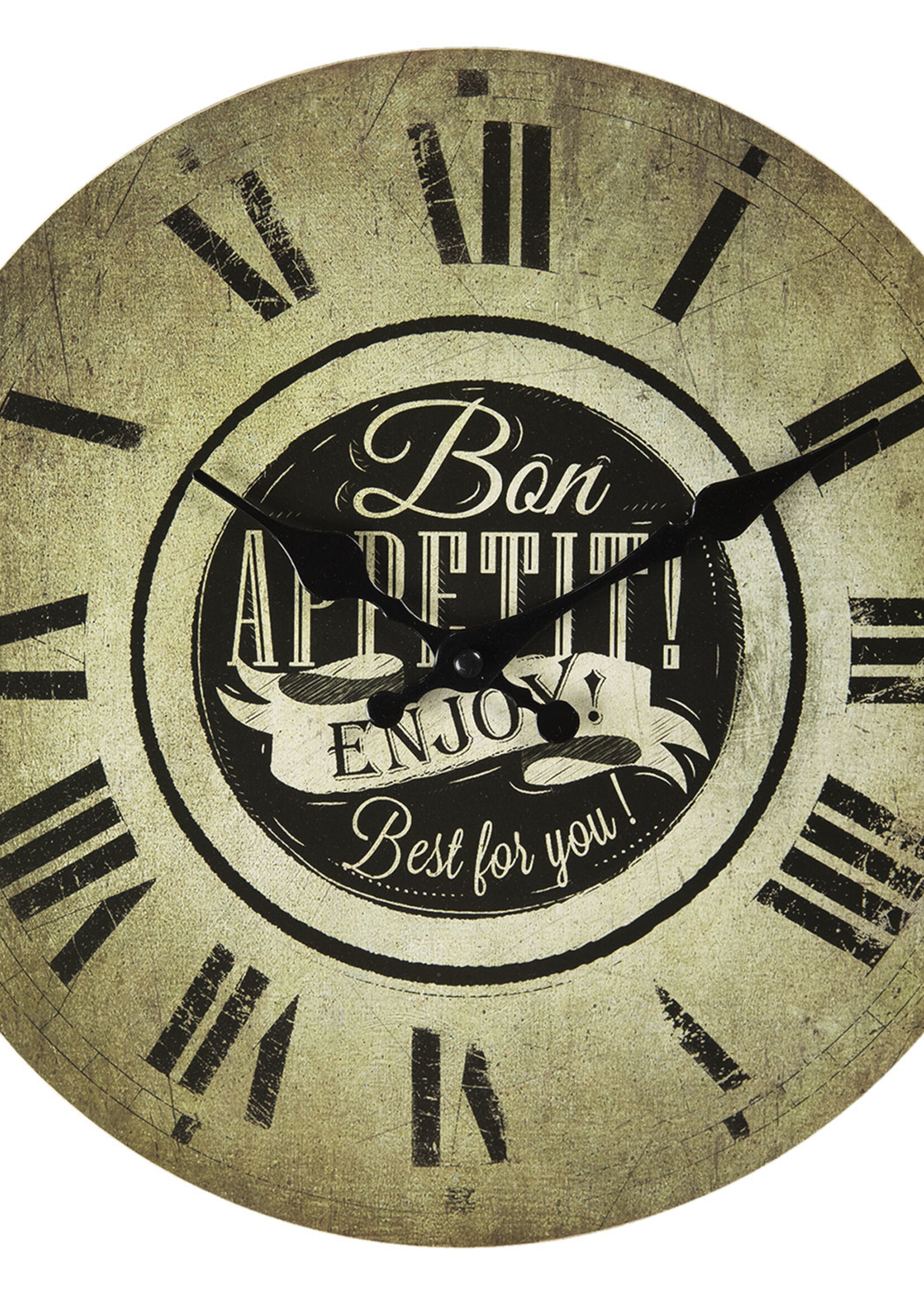 Clayre & Eef Horloge murale Ø 30*3 cm / 1*AA 6KL0603