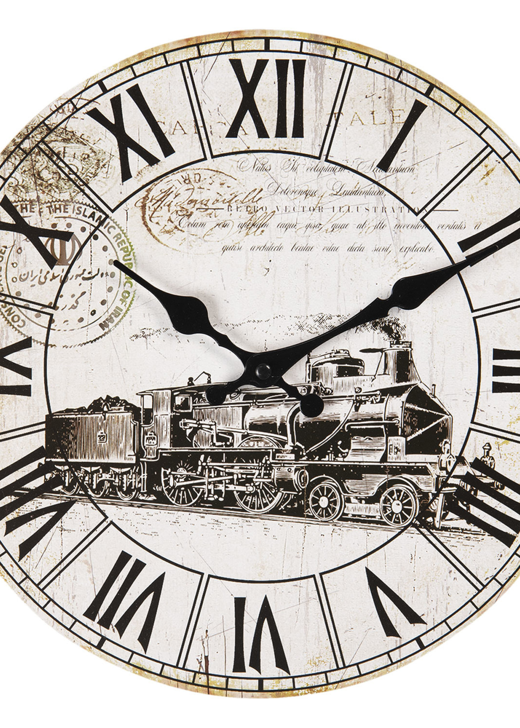 Clayre & Eef Horloge murale Ø 30*3 cm / 1*AA 6KL0606