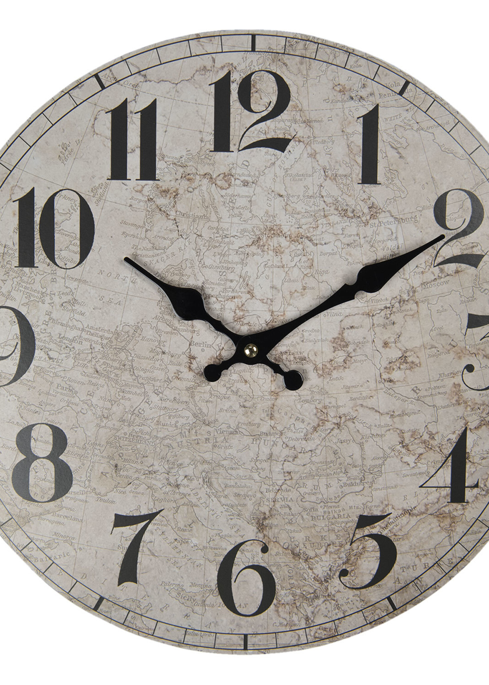 Clayre & Eef Horloge murale Ø 34*4 cm / 1*AA 6KL0625