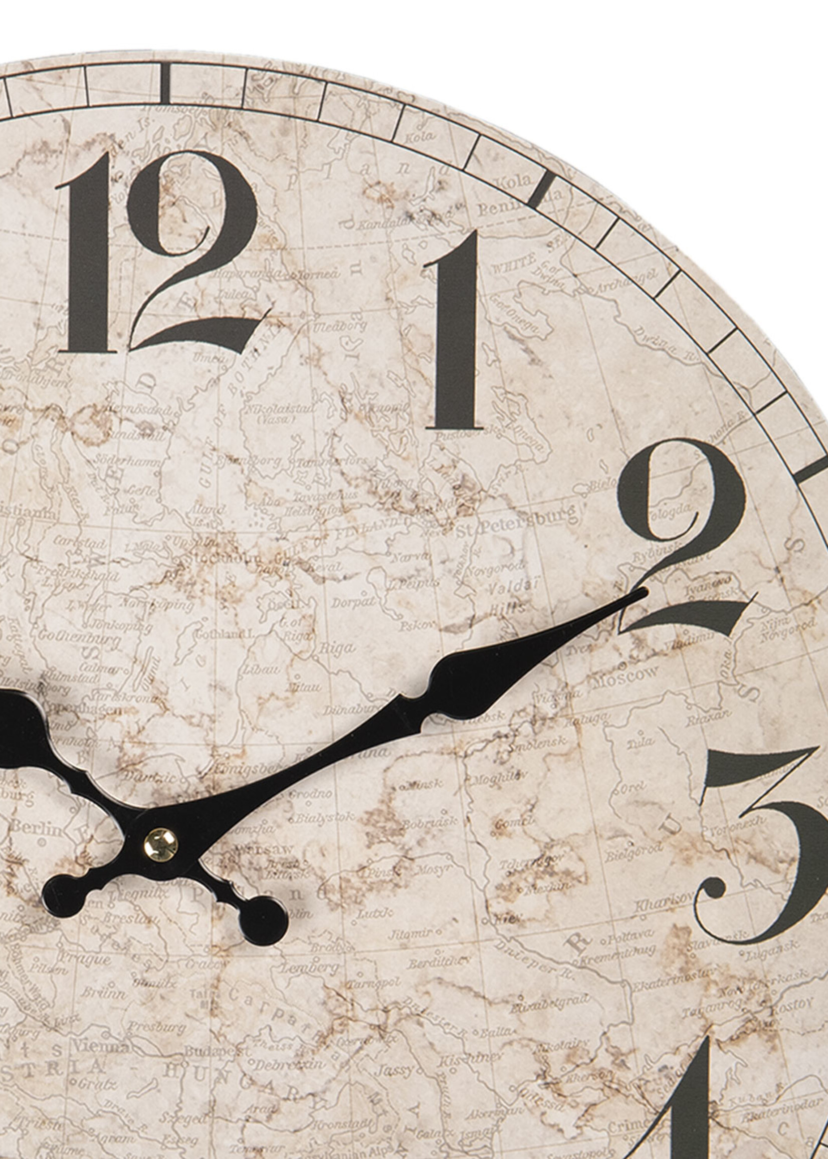 Clayre & Eef Horloge murale Ø 34*4 cm / 1*AA 6KL0625