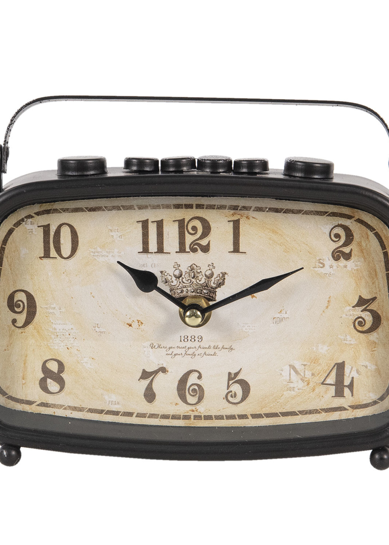 Clayre & Eef Horloge de table 20*5*15 cm / 1*AA 6KL0634