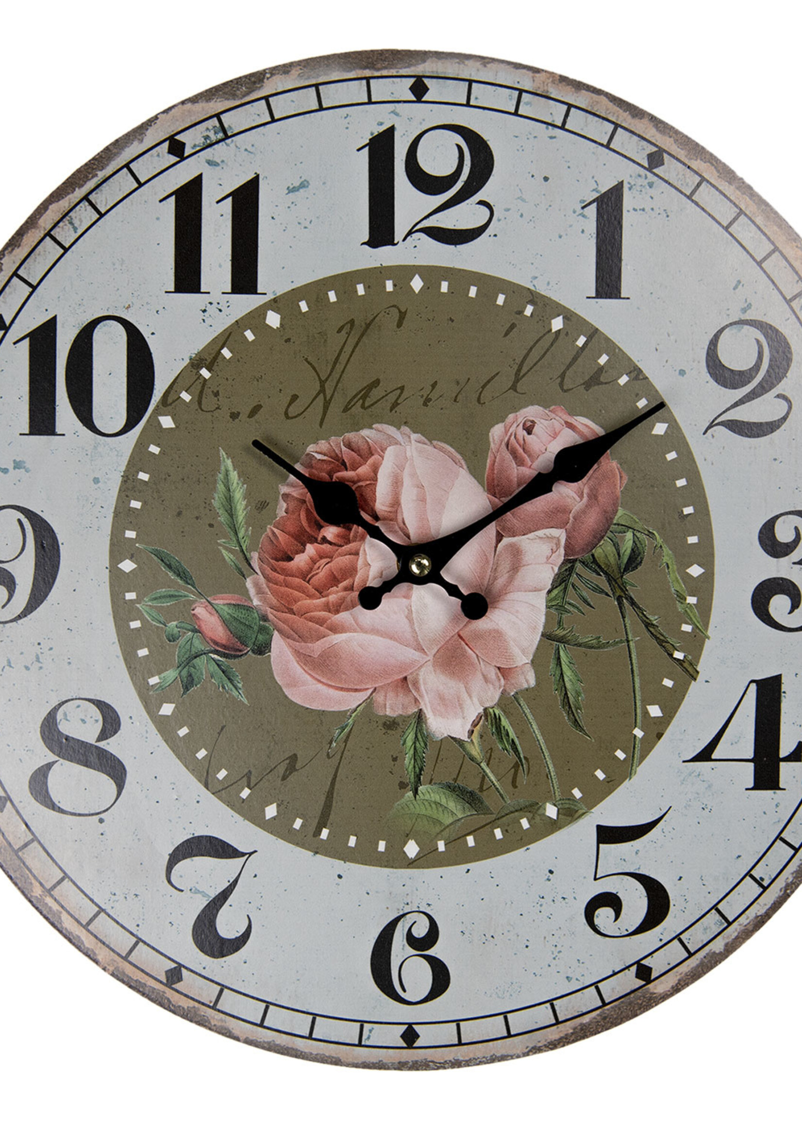 Clayre & Eef Horloge murale Ø 34*4 cm / 1*AA 6KL0642