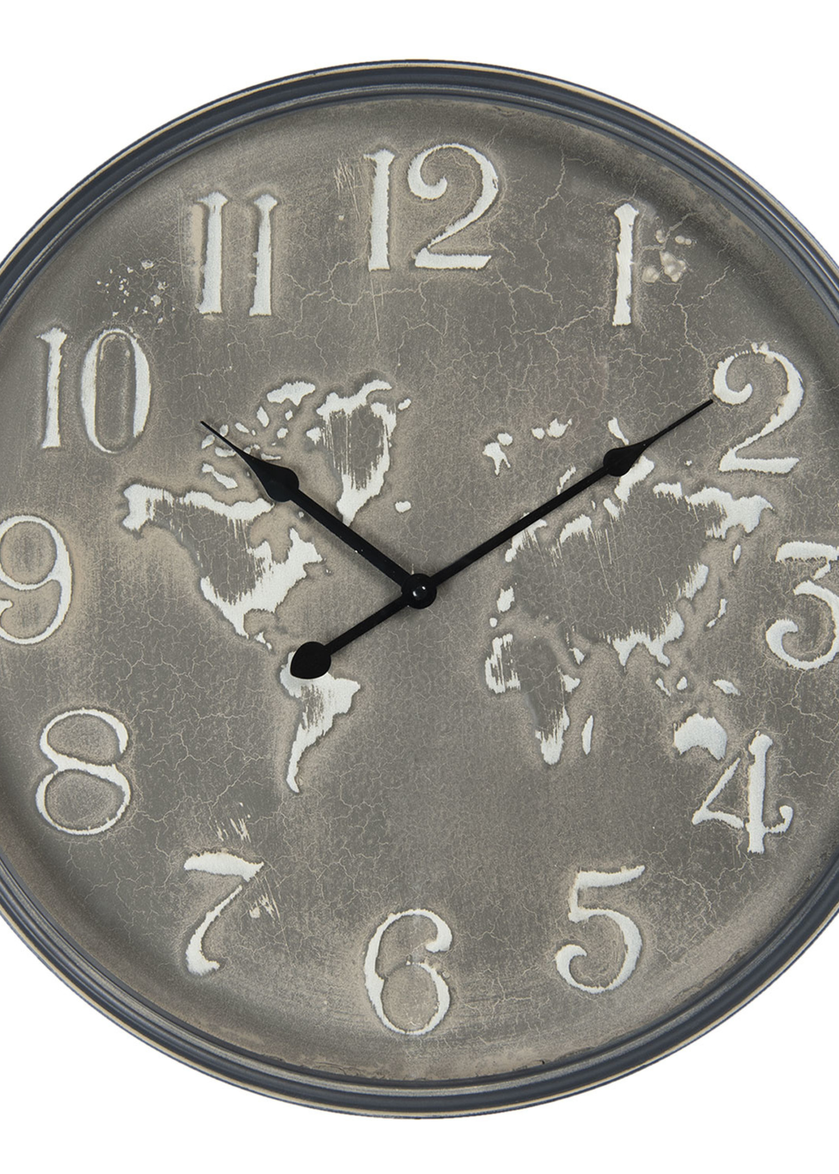 Clayre & Eef Horloge murale Ø 48*6 cm / 1*AA 6KL0696