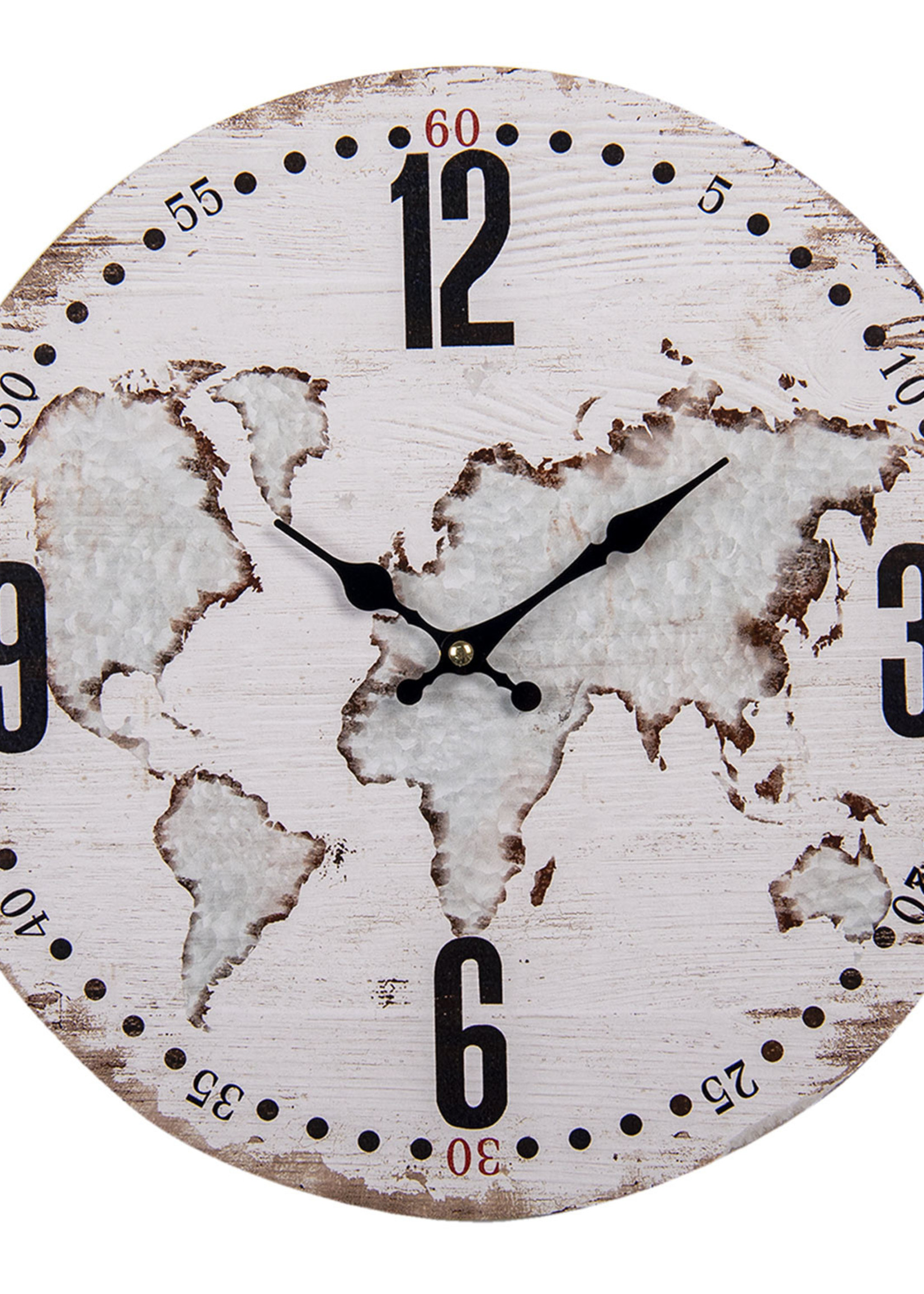 Clayre & Eef Wandklok Ø 34*4 cm / 1*AA 6KL0734