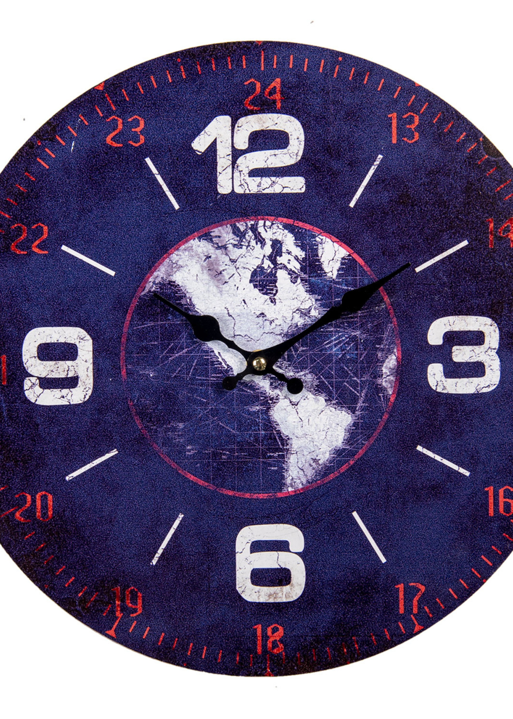 Clayre & Eef Horloge murale Ø 34*4 cm / 1*AA 6KL0738