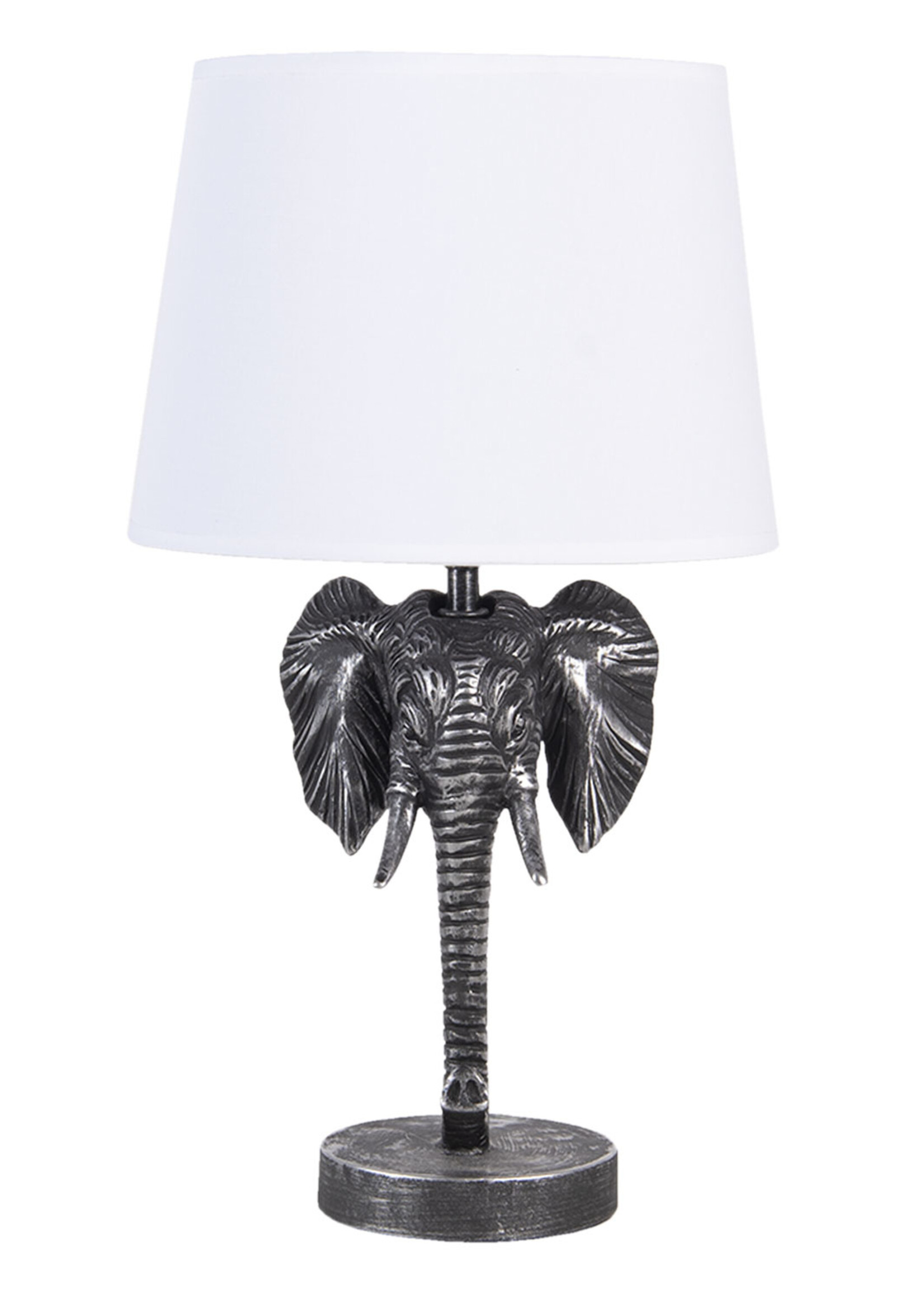Clayre & Eef Lampe de table éléphant 25*25*41 cm E27/max 1*60W 6LMC0052