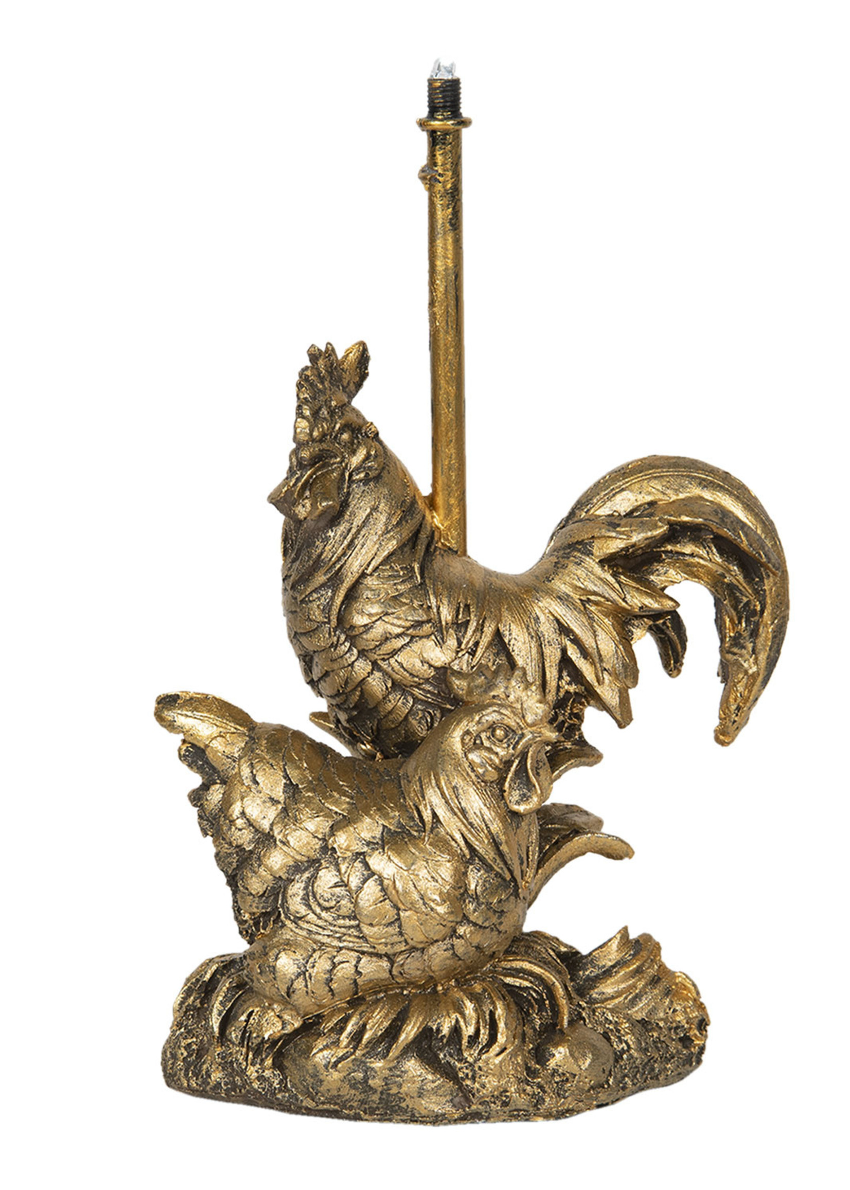 Clayre & Eef Décoration coqs avec LED 14*9*21 cm 6LMP649