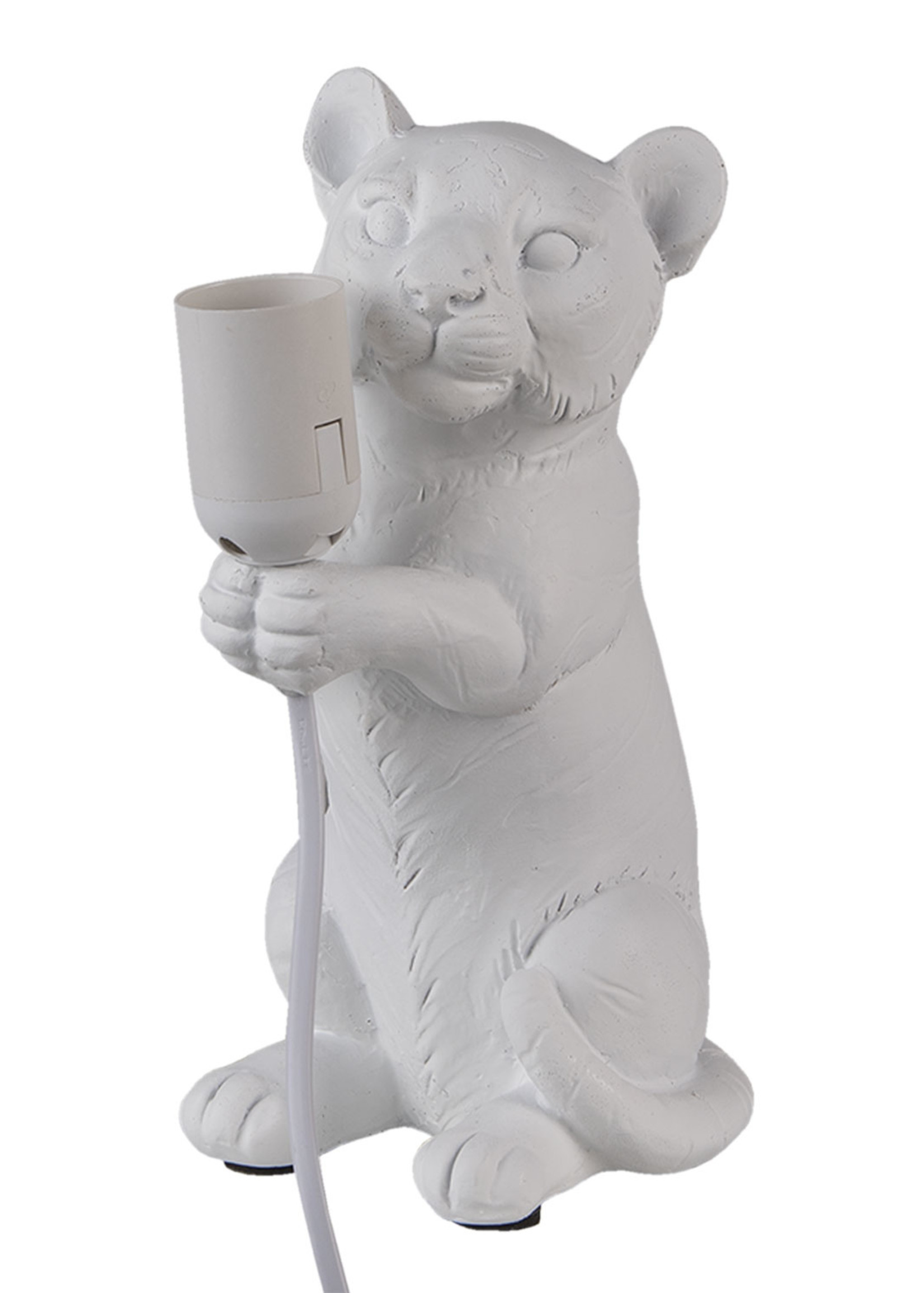 Clayre & Eef Lampe de table tigre 17*11*25 cm E27/max 1*25W 6LMP724