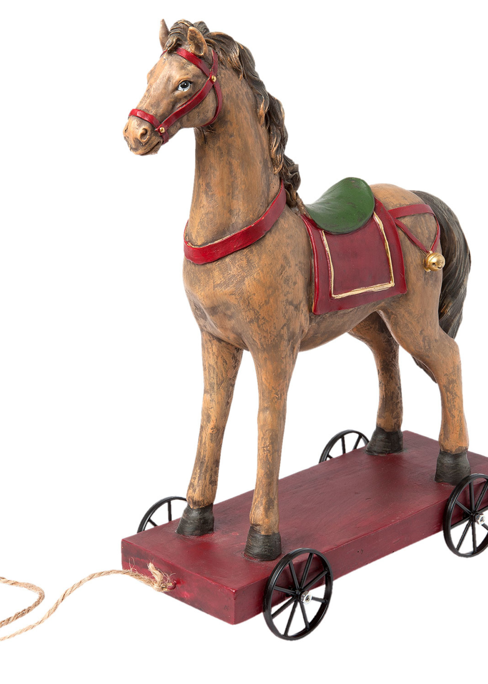 Clayre & Eef Cheval sur roues 22*10*30 cm 6PR1198