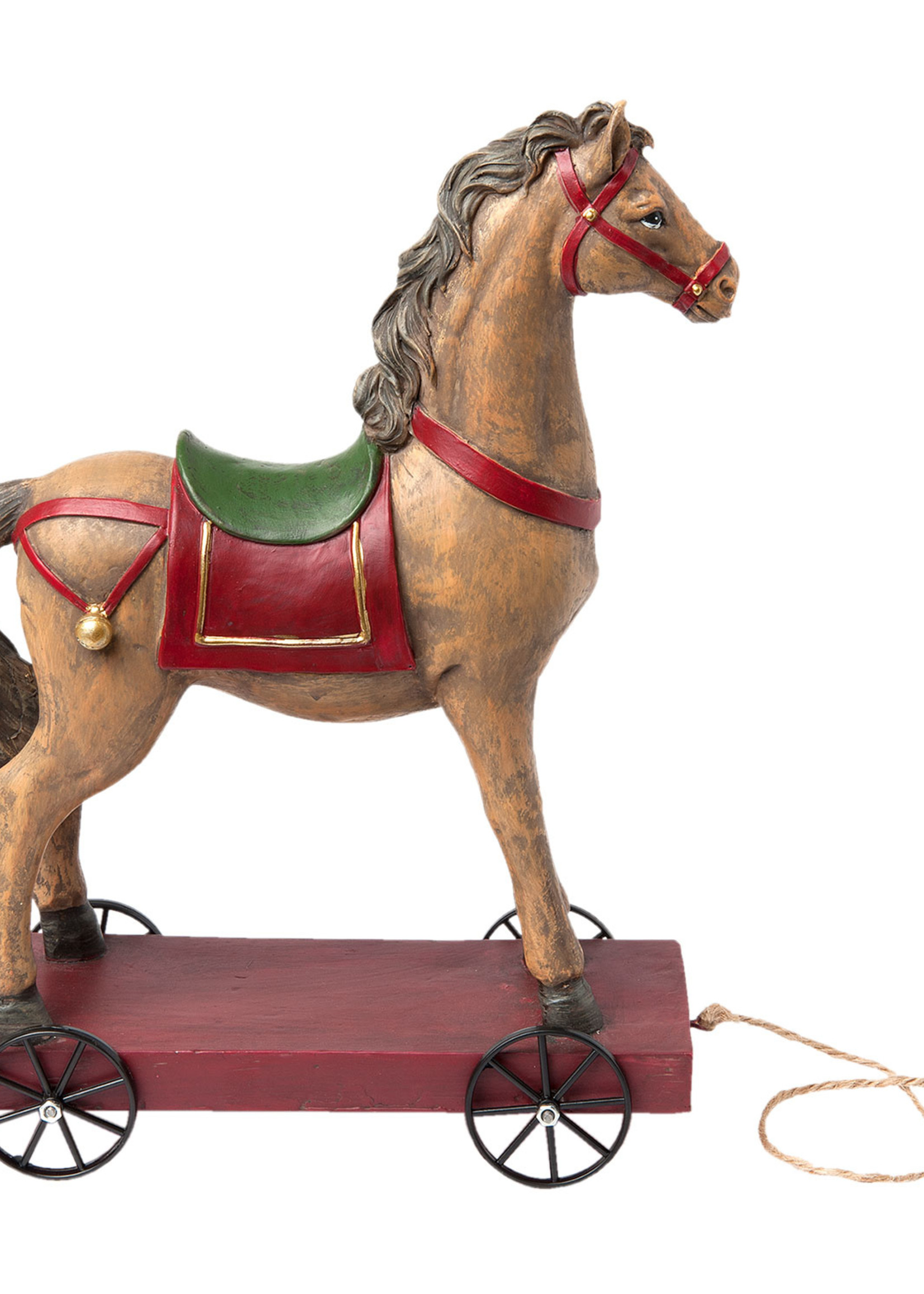 Clayre & Eef Paard op wielen 22*10*30 cm 6PR1198