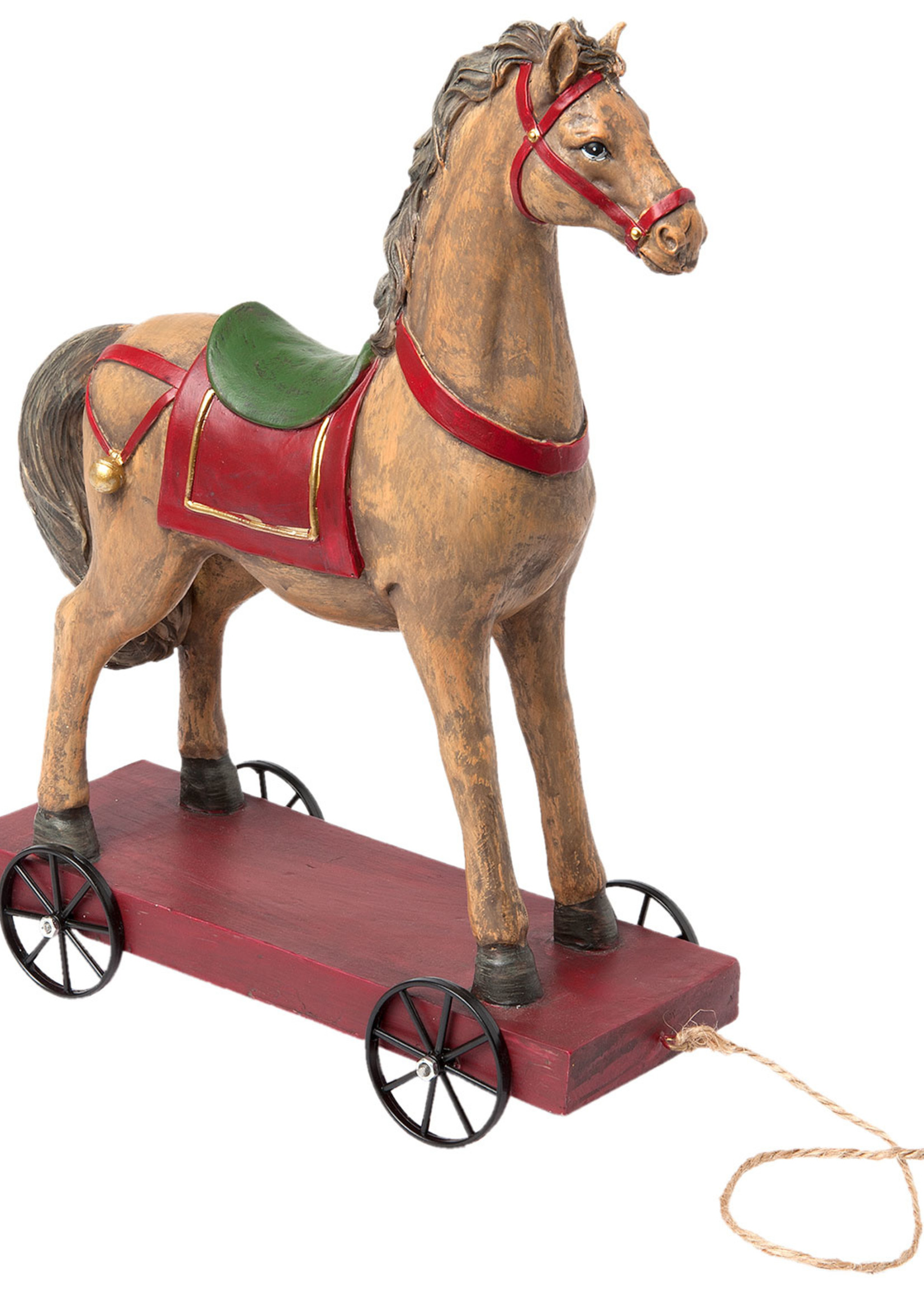 Clayre & Eef Paard op wielen 22*10*30 cm 6PR1198