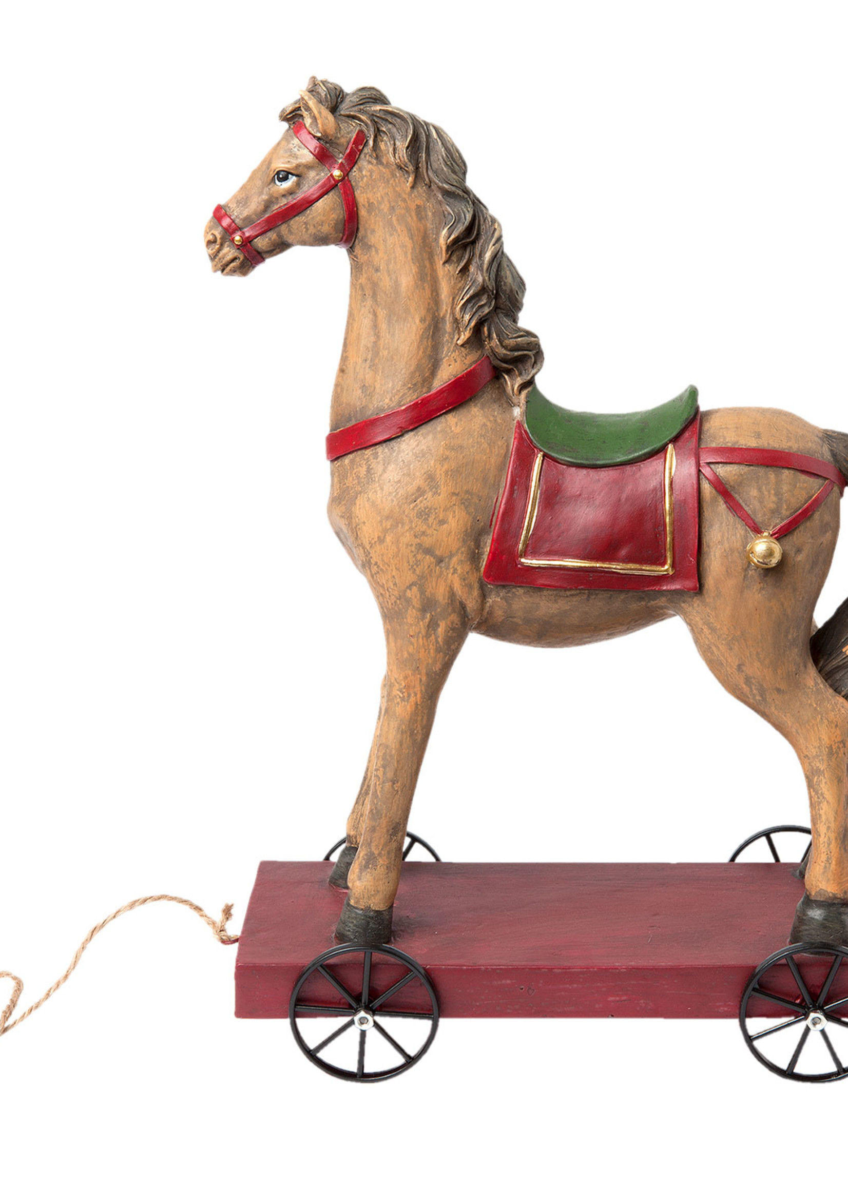 Clayre & Eef Cheval sur roues 22*10*30 cm 6PR1198
