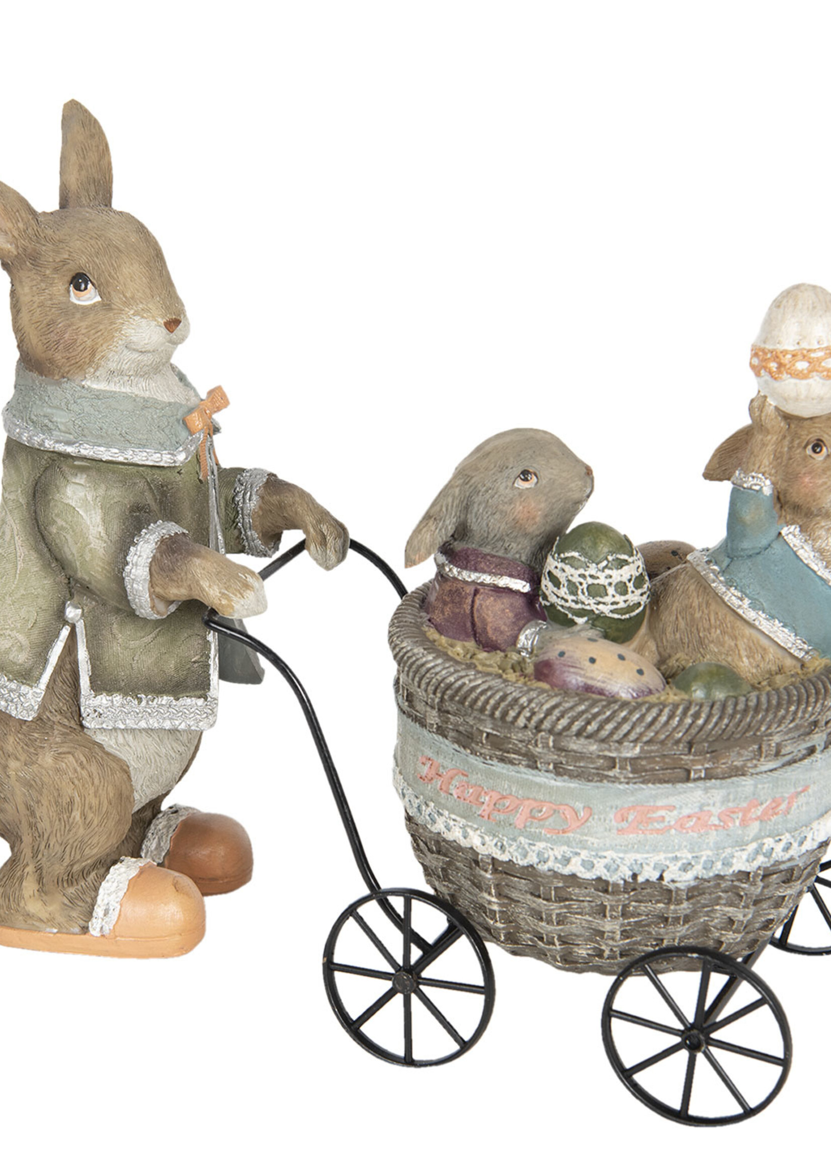 Clayre & Eef Decoratie konijnen 21*8*11 cm 6PR2334