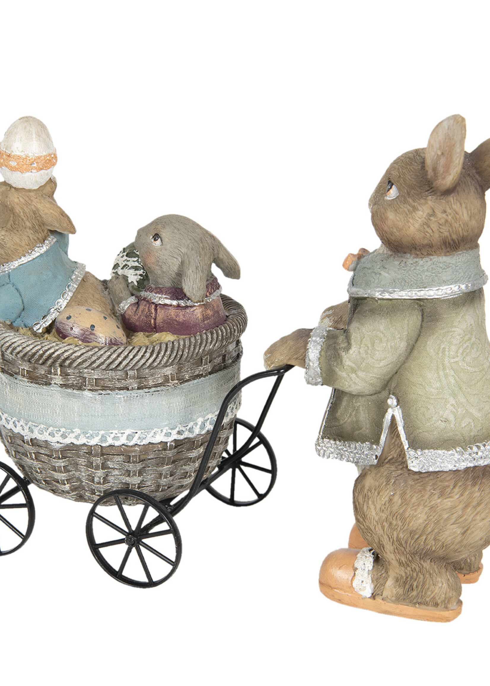 Clayre & Eef Decoratie konijnen 21*8*11 cm 6PR2334