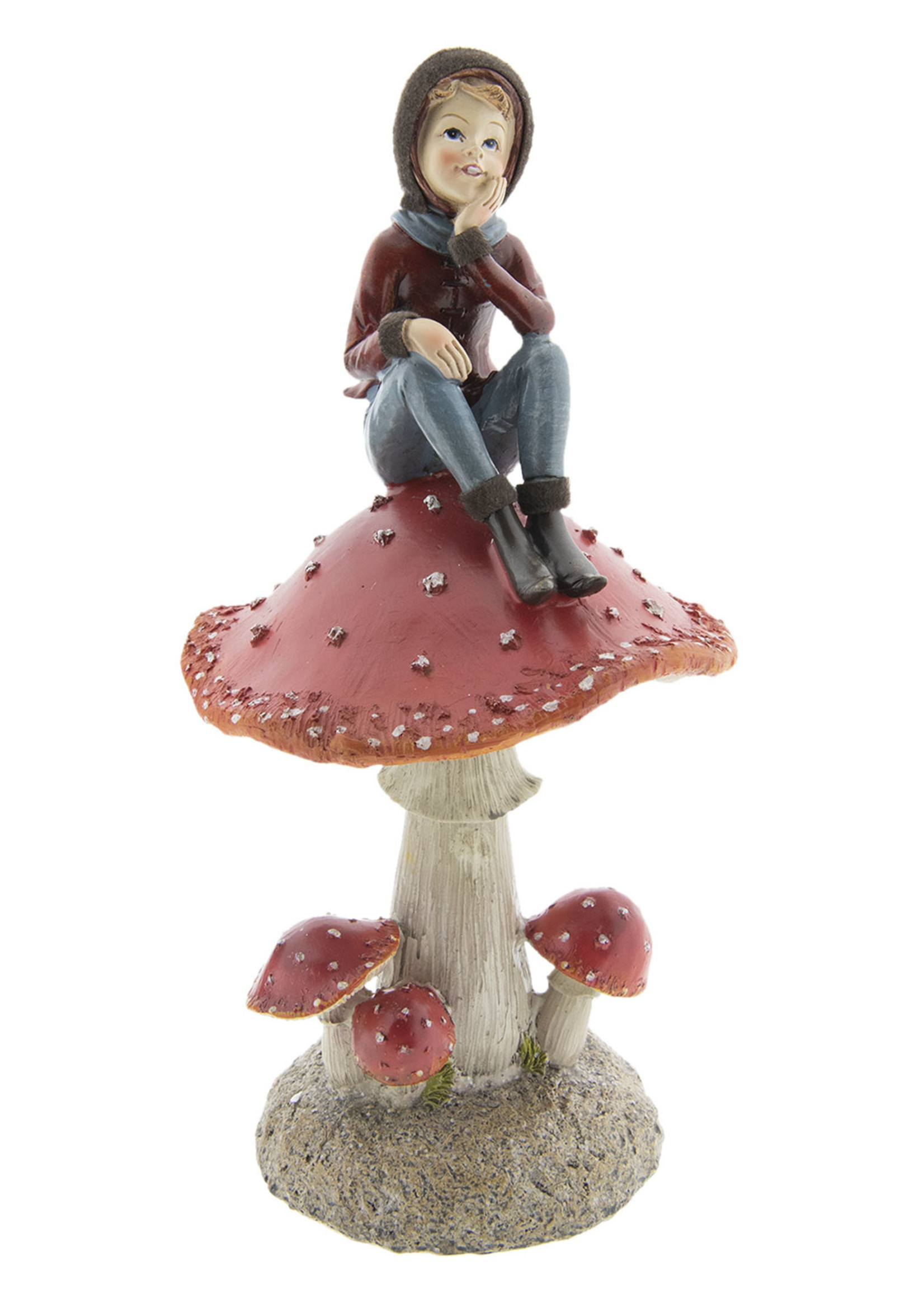 Clayre & Eef Decoratie elfje 16*15*32 cm 6PR2424