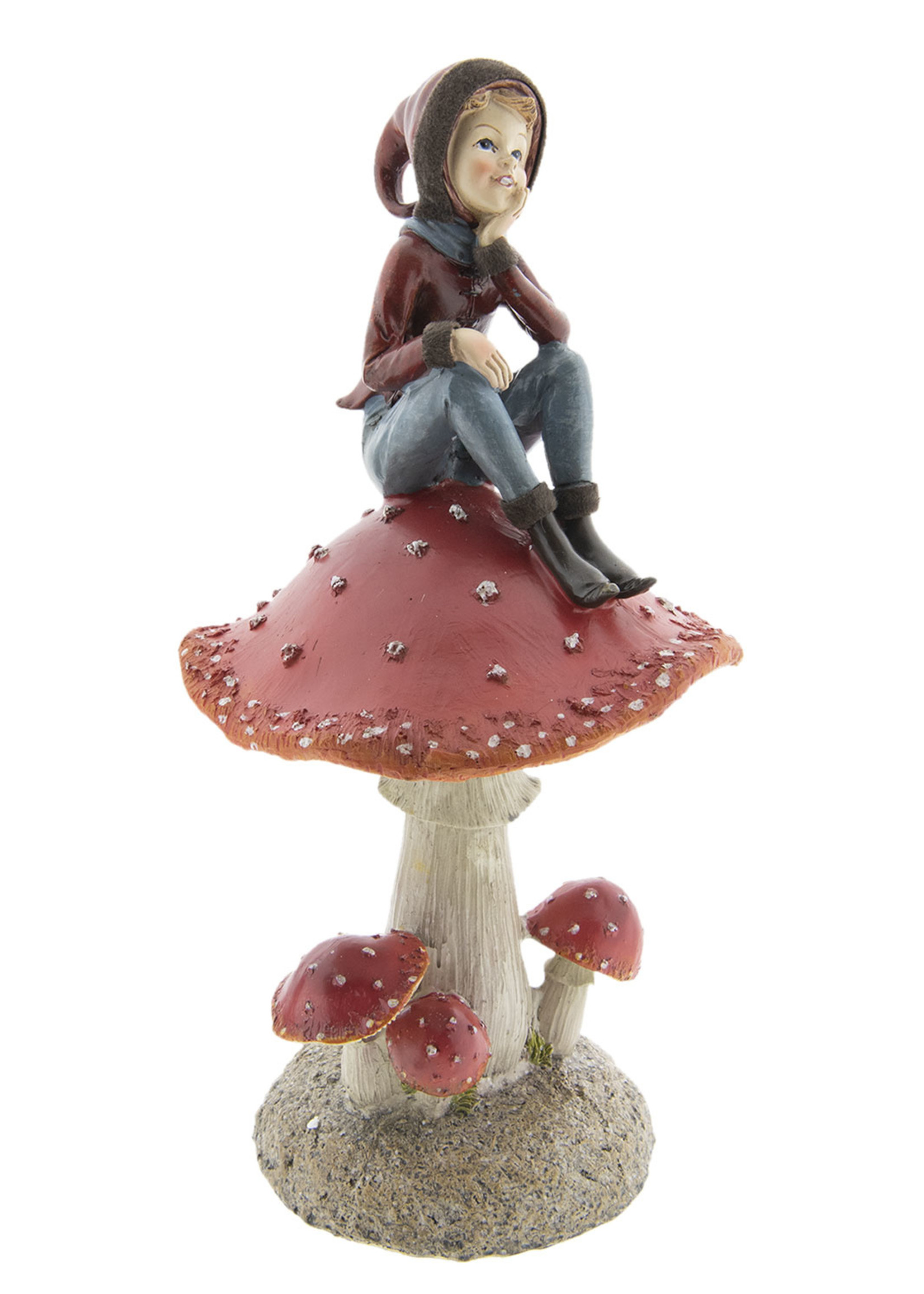 Clayre & Eef Decoratie elfje 16*15*32 cm 6PR2424