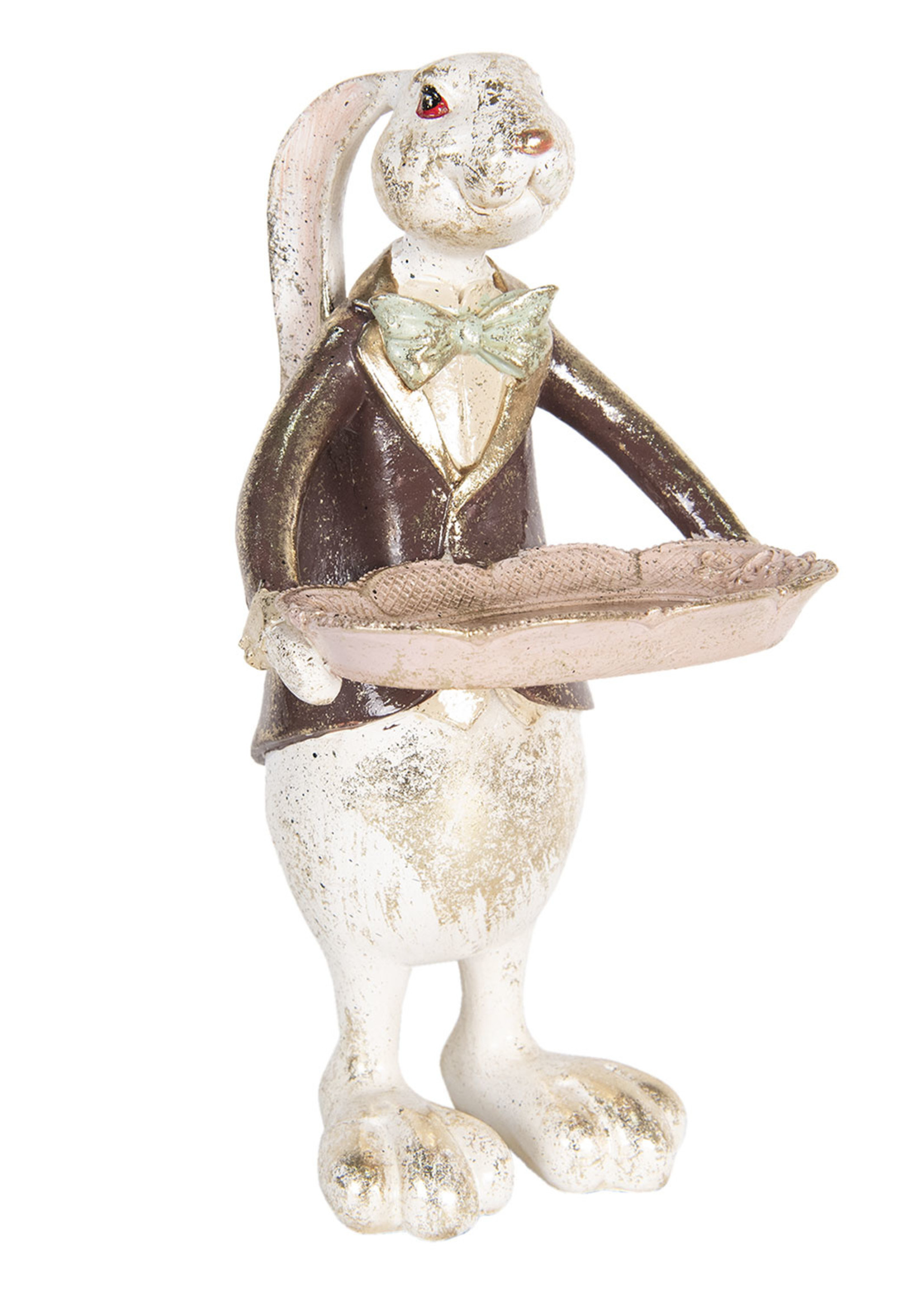Clayre & Eef Décoration lapin 15*12*30 cm 6PR2519
