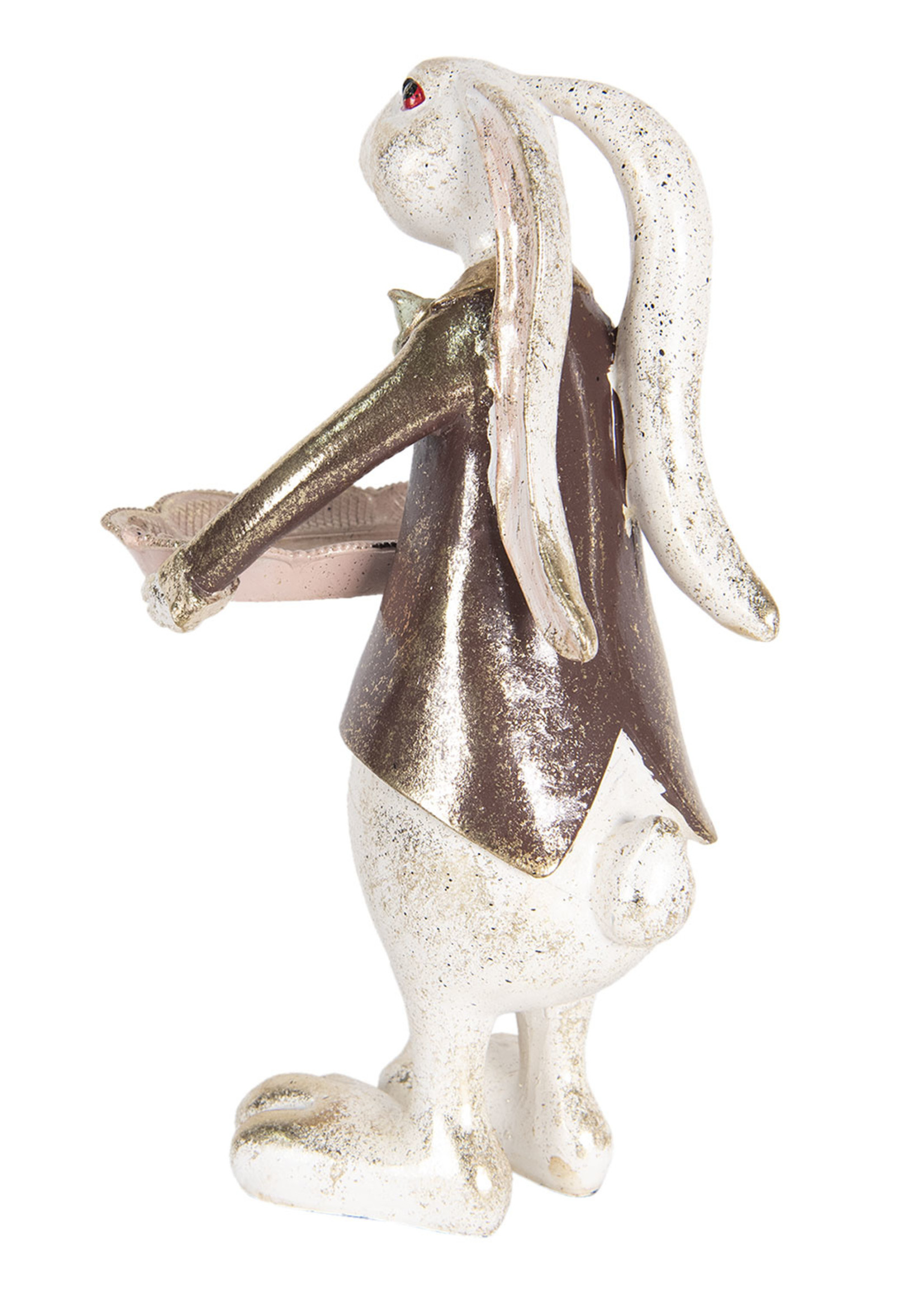 Clayre & Eef Décoration lapin 15*12*30 cm 6PR2519