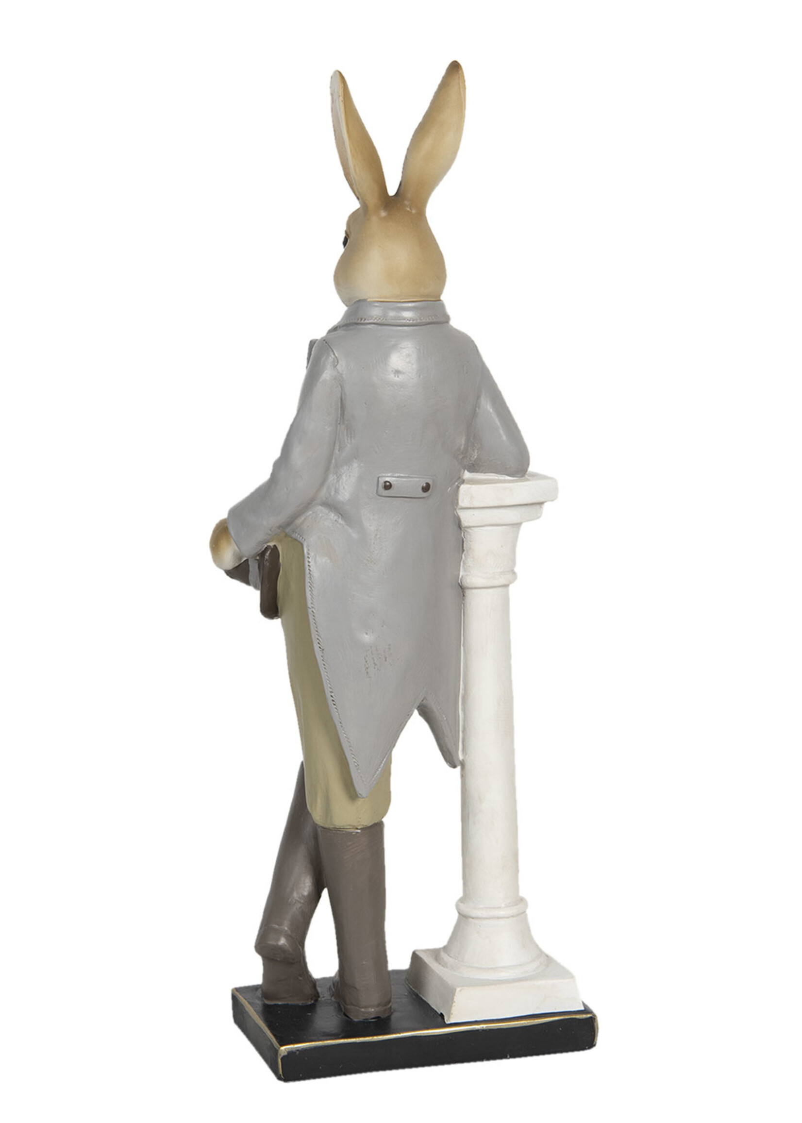 Clayre & Eef Decoratie konijn met hoed 17*9*46 cm 6PR2602