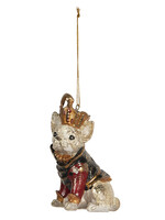 Clayre & Eef Hanger hond met kroon 8*6*12 cm 6PR2712
