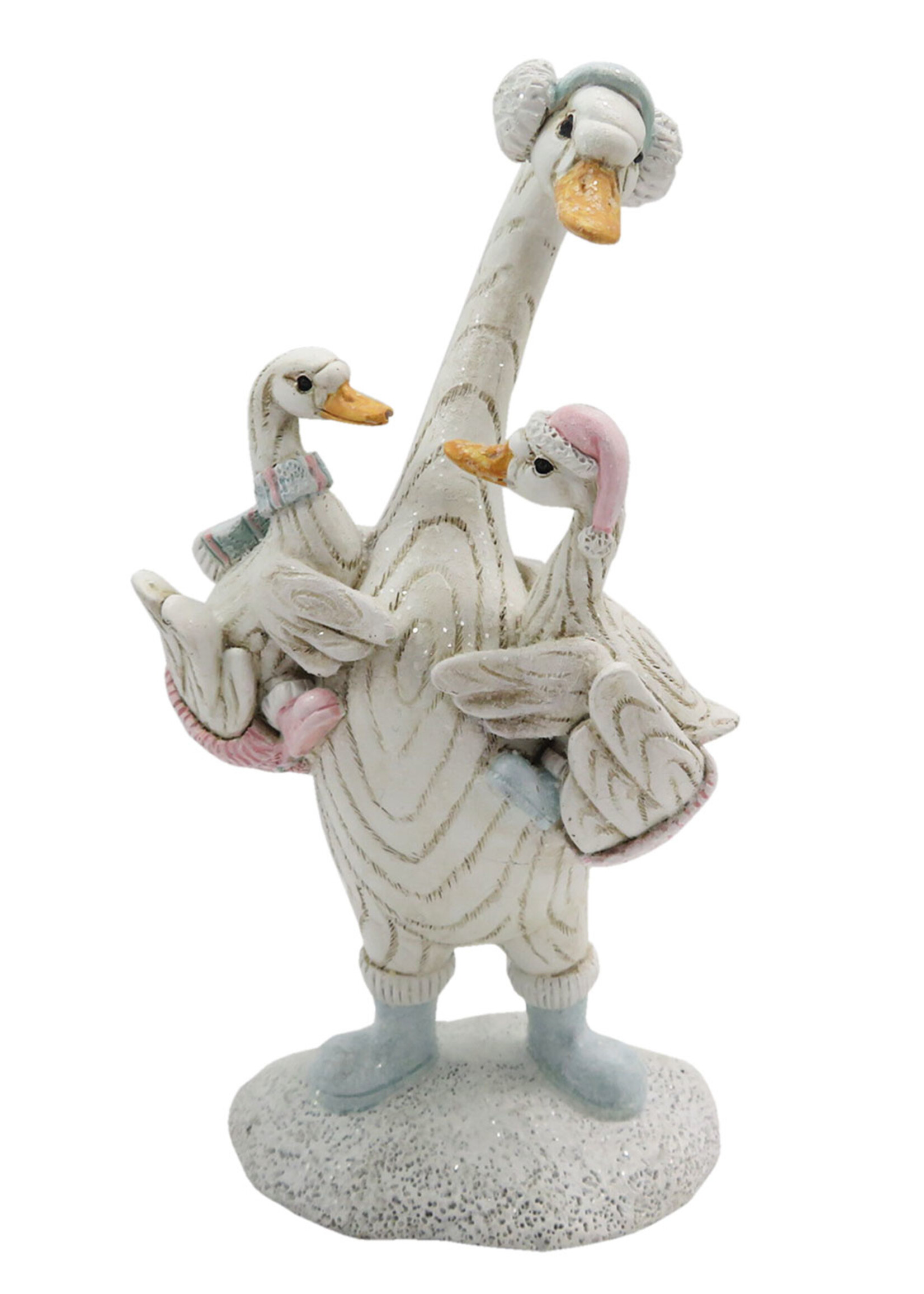 Clayre & Eef Decoratie eenden 9*8*18 cm 6PR2771