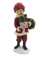 Clayre & Eef Decoratie kind met cadeau 5*4*11 cm 6PR2807