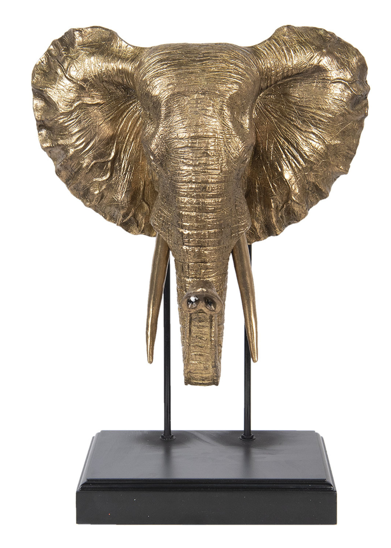 Clayre & Eef Decoratie olifant hoofd 42*30*56 cm 6PR2812