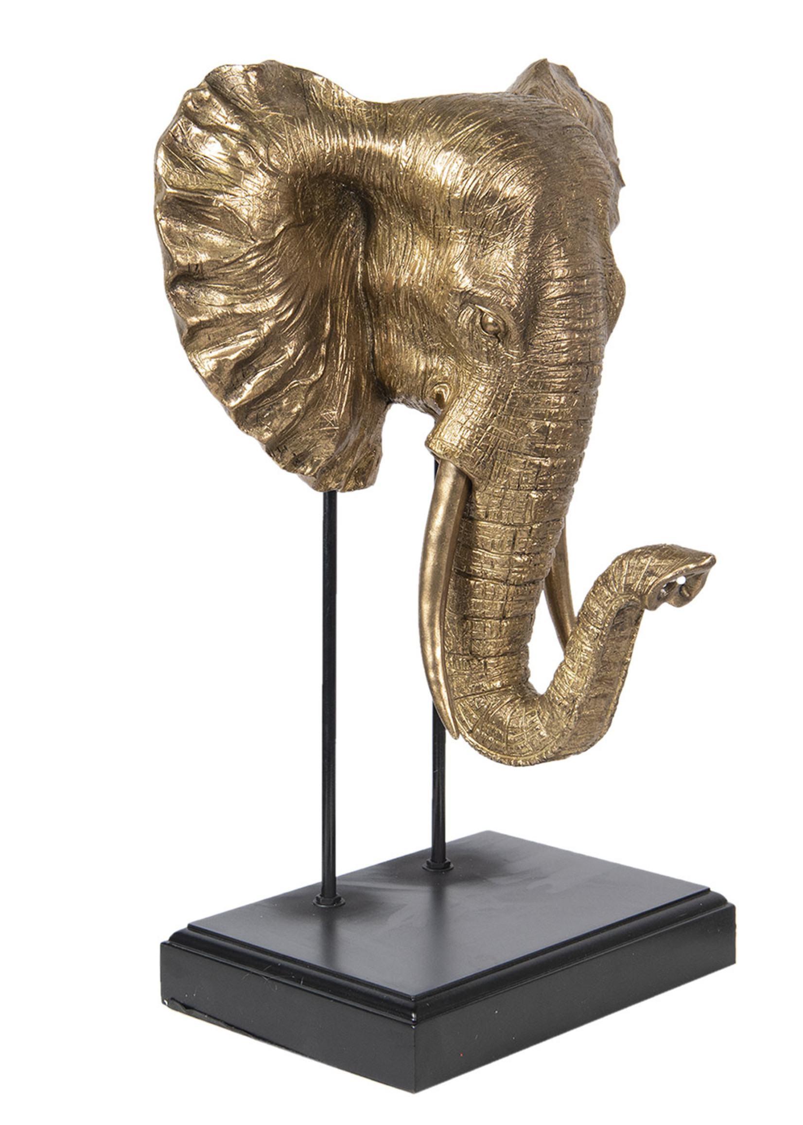 Clayre & Eef Décoration tête déléphant 42*30*56 cm 6PR2812