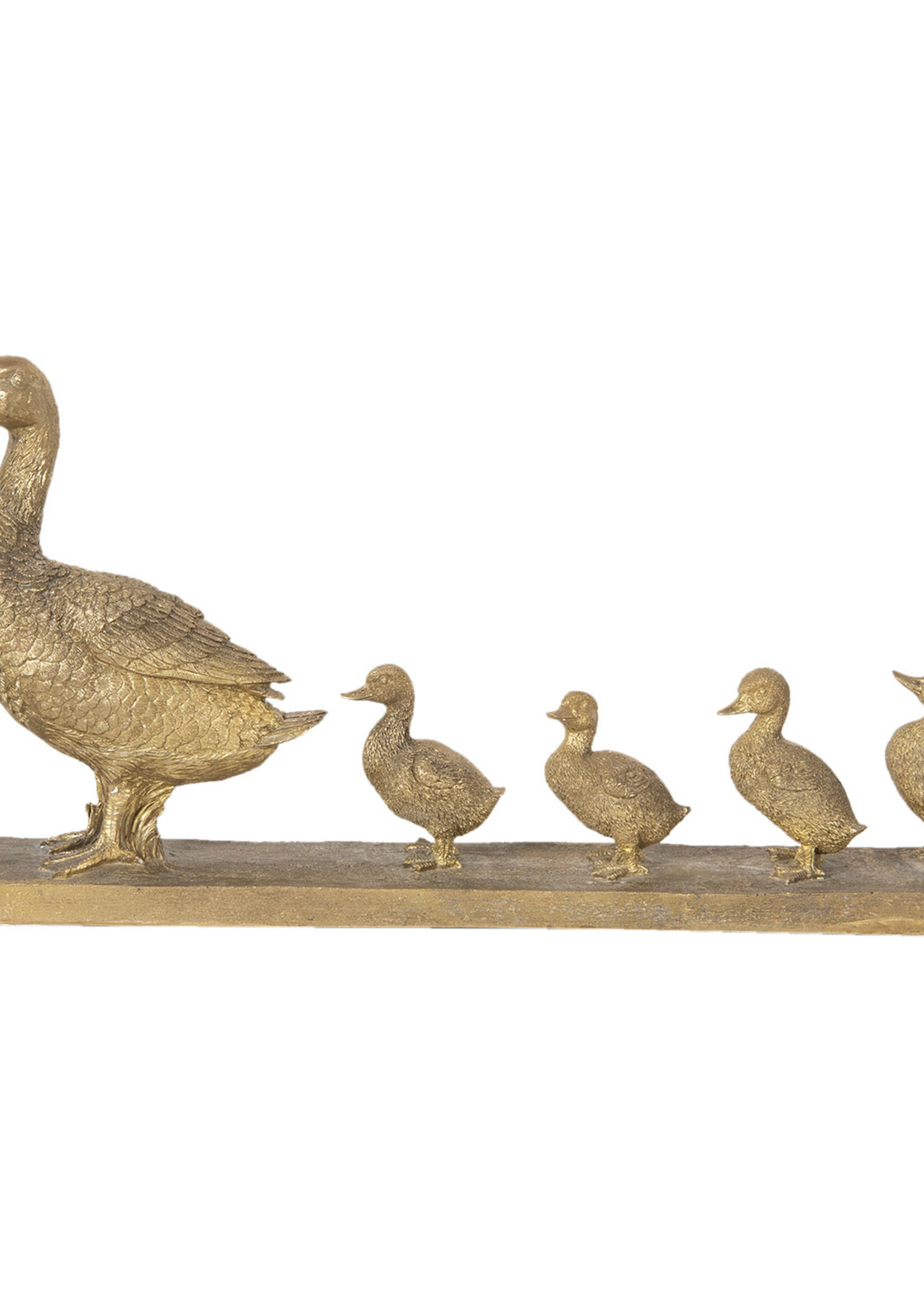 Clayre & Eef Décoration canard avec canetons 57*11*27 cm 6PR2817