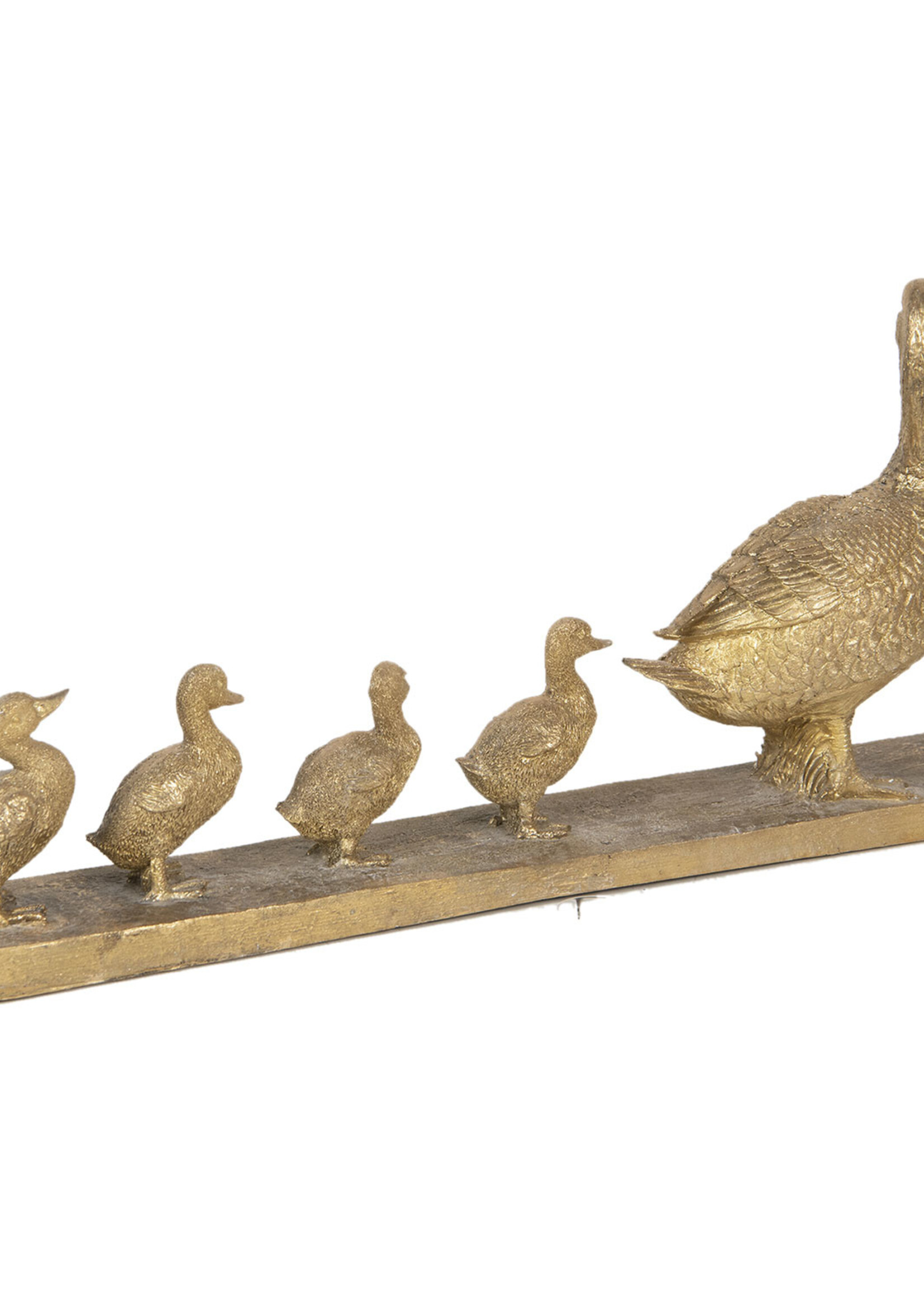 Clayre & Eef Décoration canard avec canetons 57*11*27 cm 6PR2817