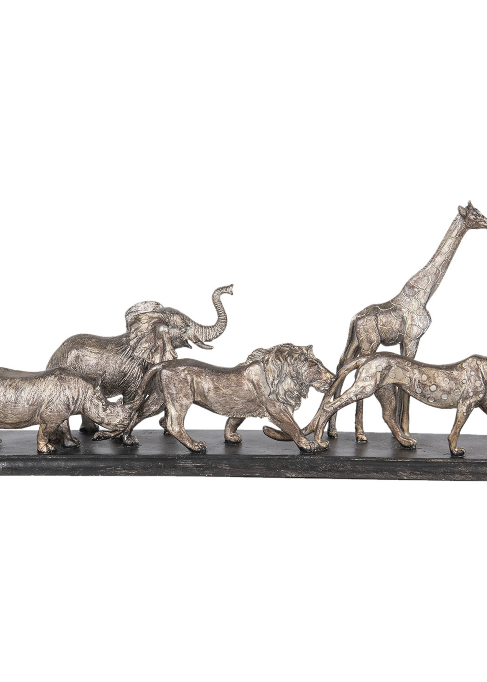 Clayre & Eef Decoratie wilde dieren 51*10*22 cm 6PR2819