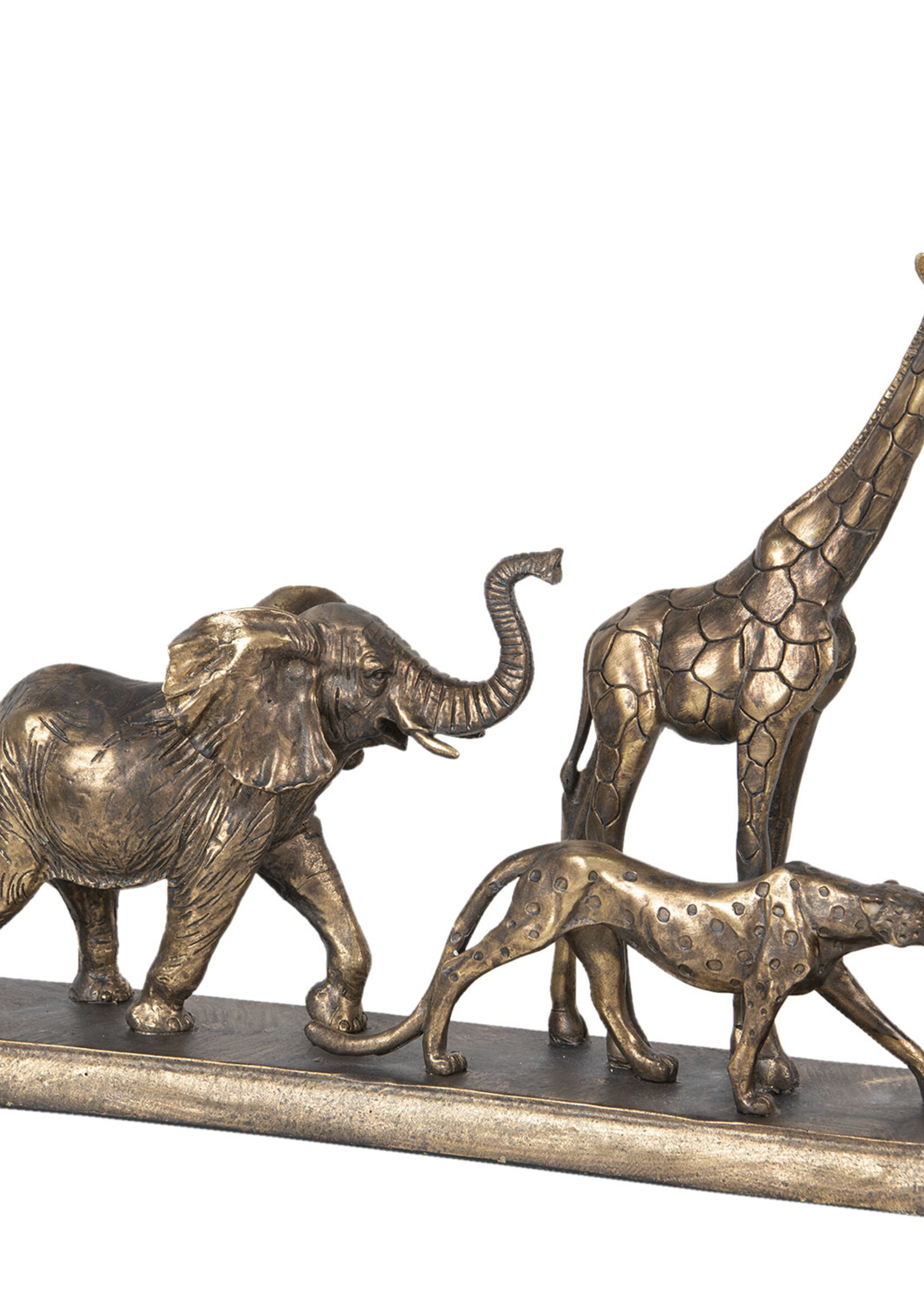 Clayre & Eef Decoratie wilde dieren 44*10*33 cm 6PR2823