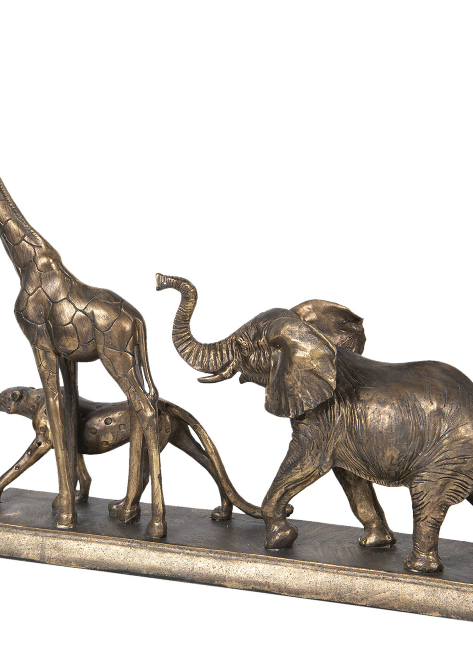 Clayre & Eef Décoration animaux sauvages 44*10*33 cm 6PR2823