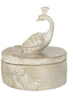 Clayre & Eef Boîte a paon Ø 12*14  cm 6PR2828