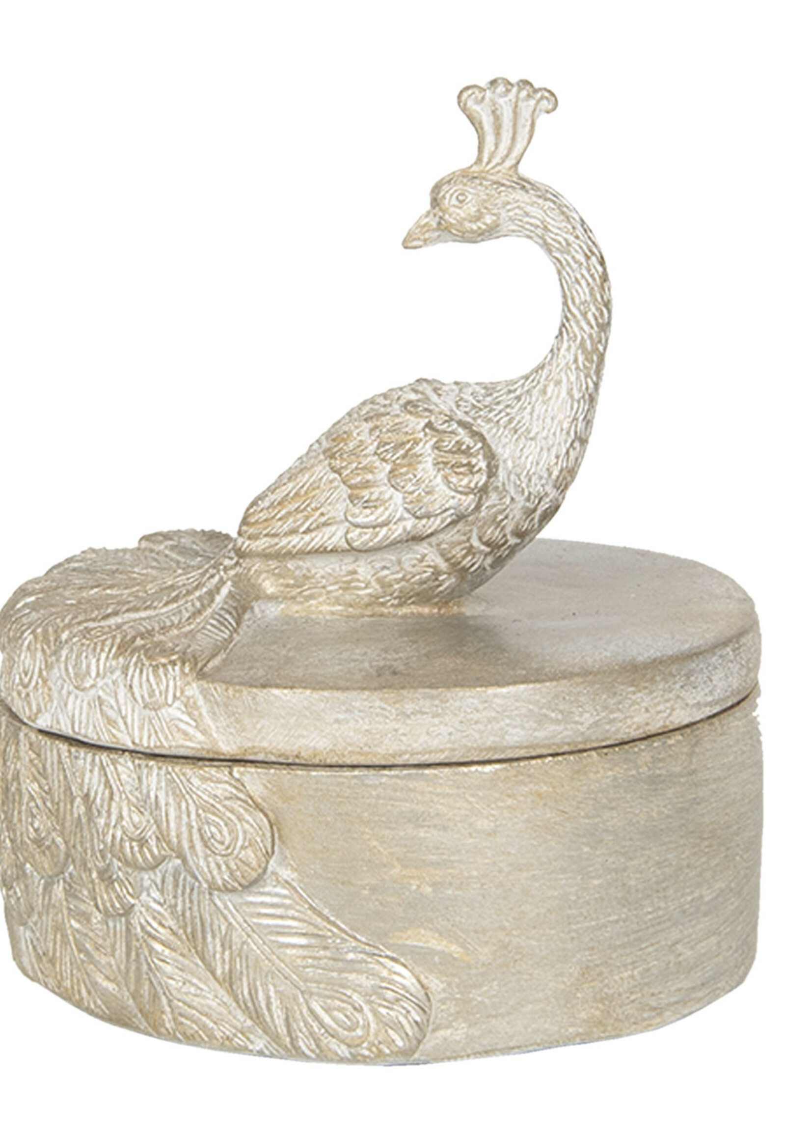 Clayre & Eef Boîte a paon Ø 12*14  cm 6PR2828